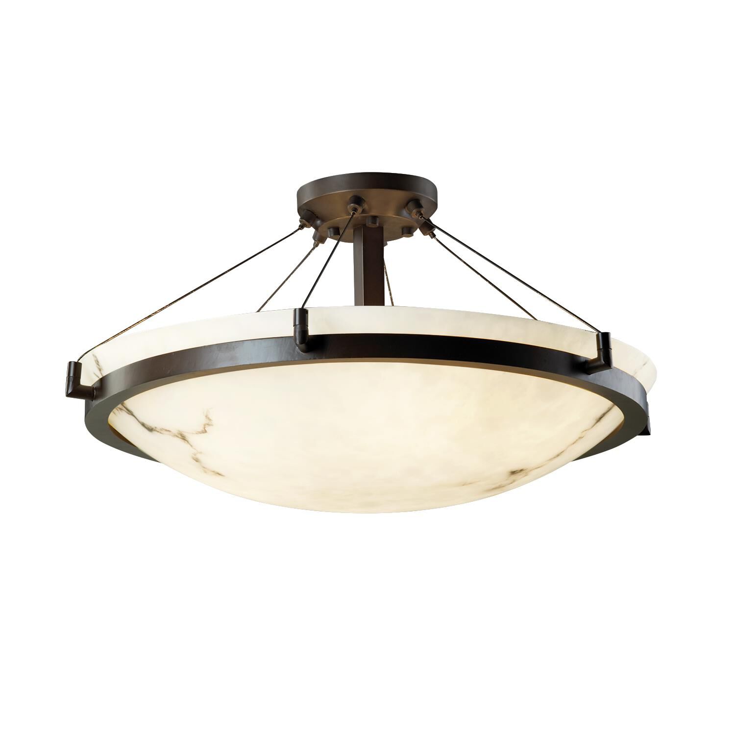 Lumenaria 27 Inch 6 Light Semi Flush Mount by Justice Design Group
