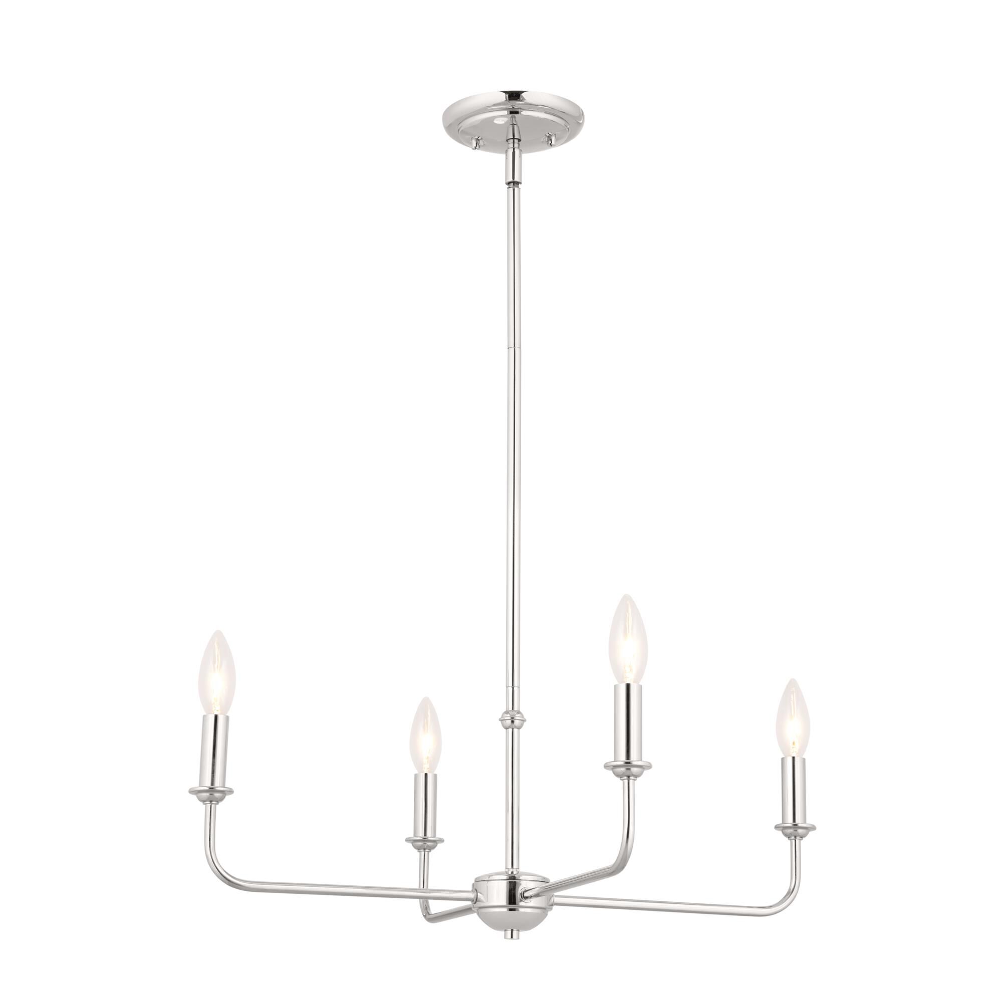 Shown in Polished Nickel finish and Fabric and Bell shade