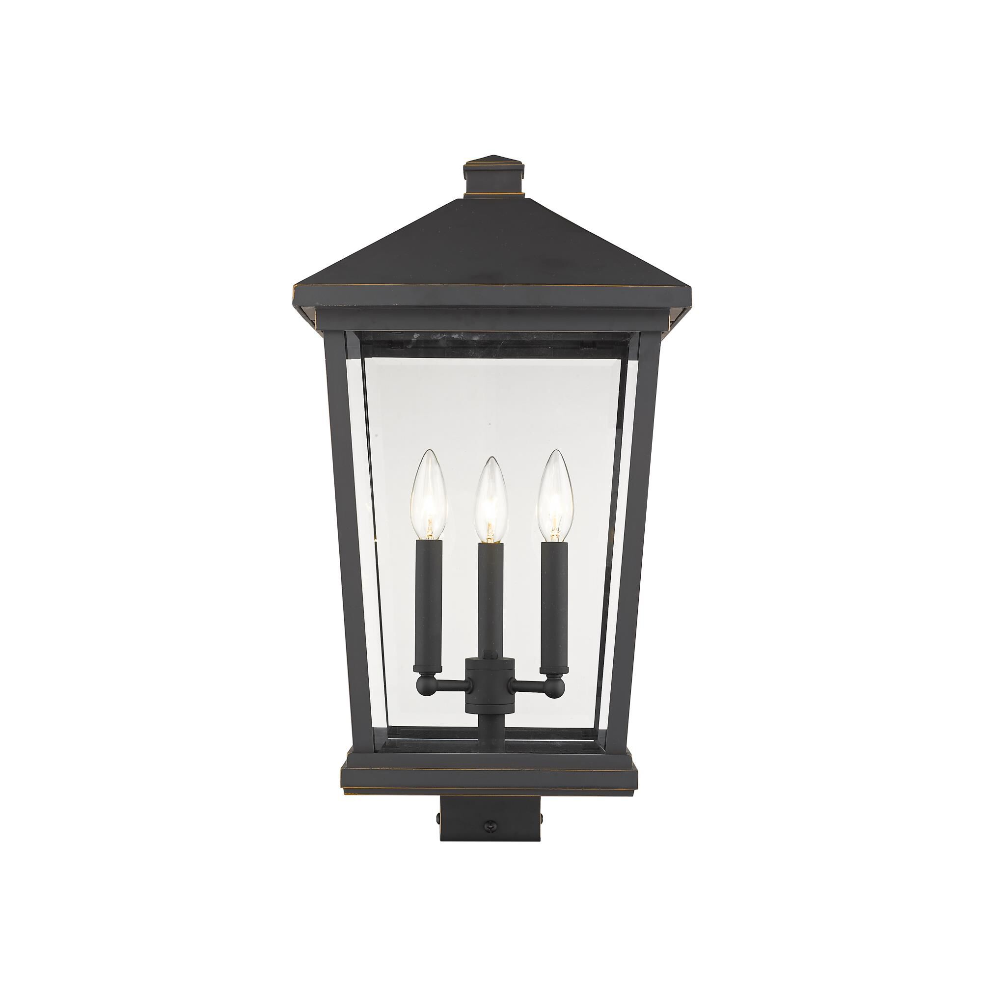 Beacon 22 Inch Tall 3 Light Outdoor Post Lamp by Z-Lite - Clearance