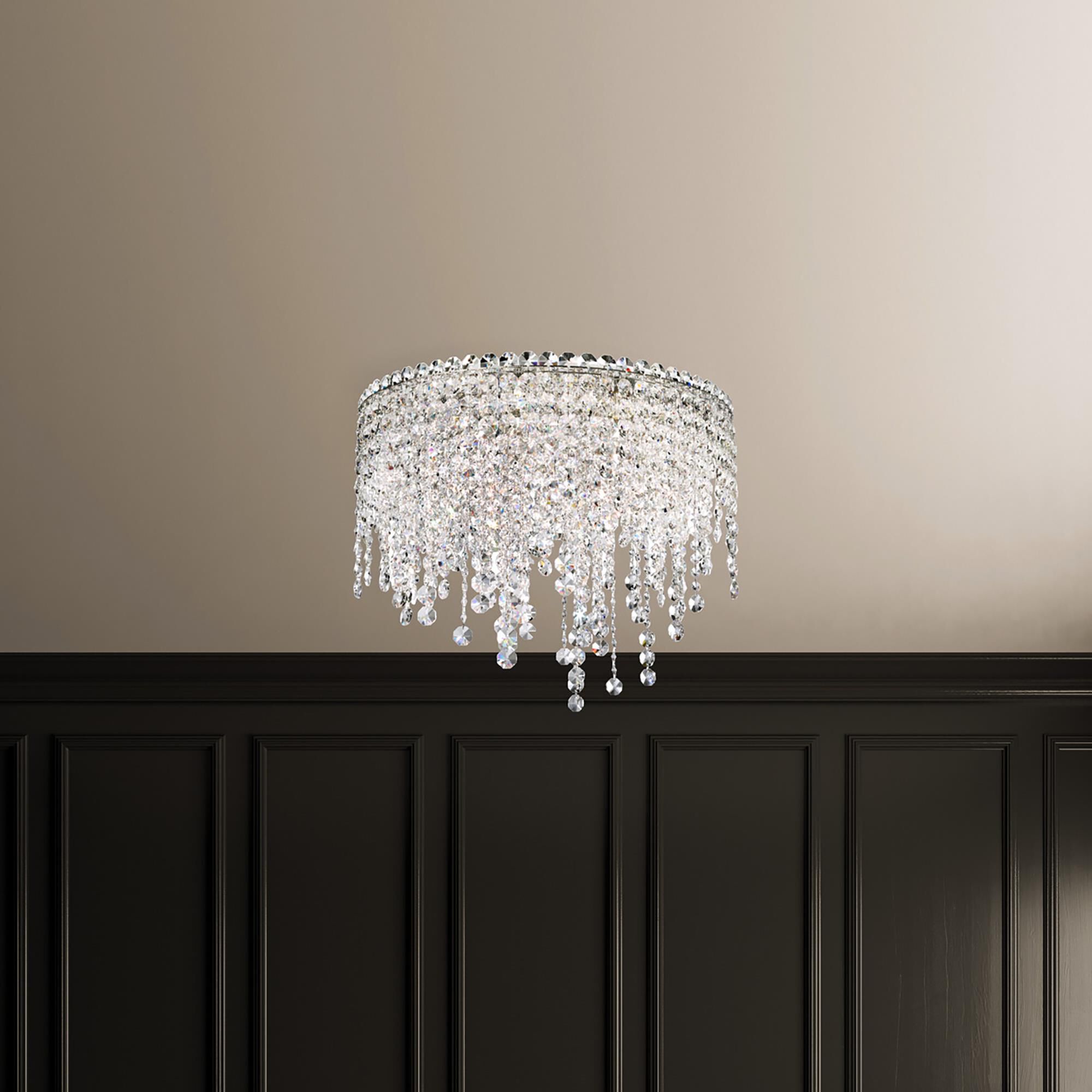 Shown in Polished Stainless Steel finish and Clear Optic crystal