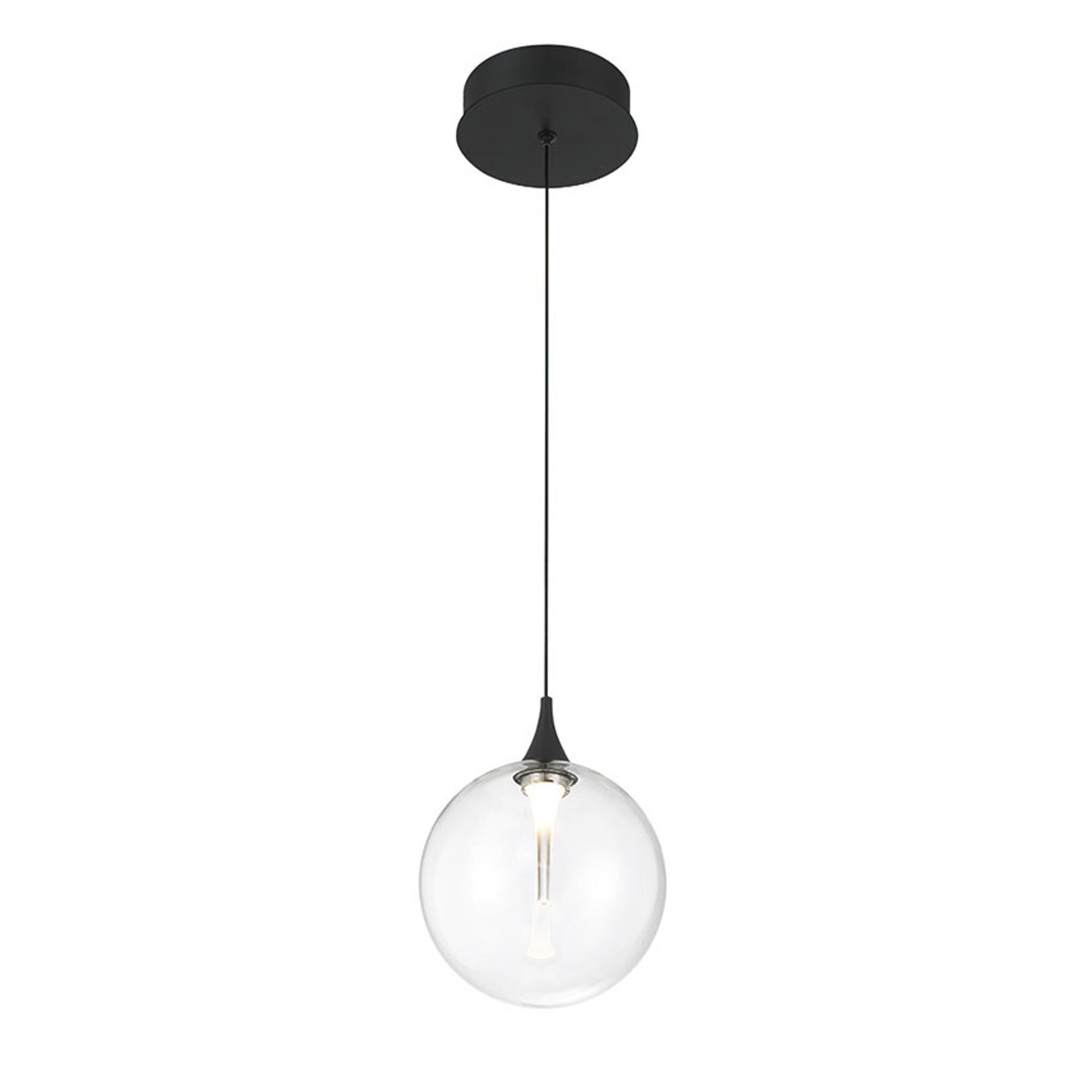Shown in Matte Black finish and Clear glass