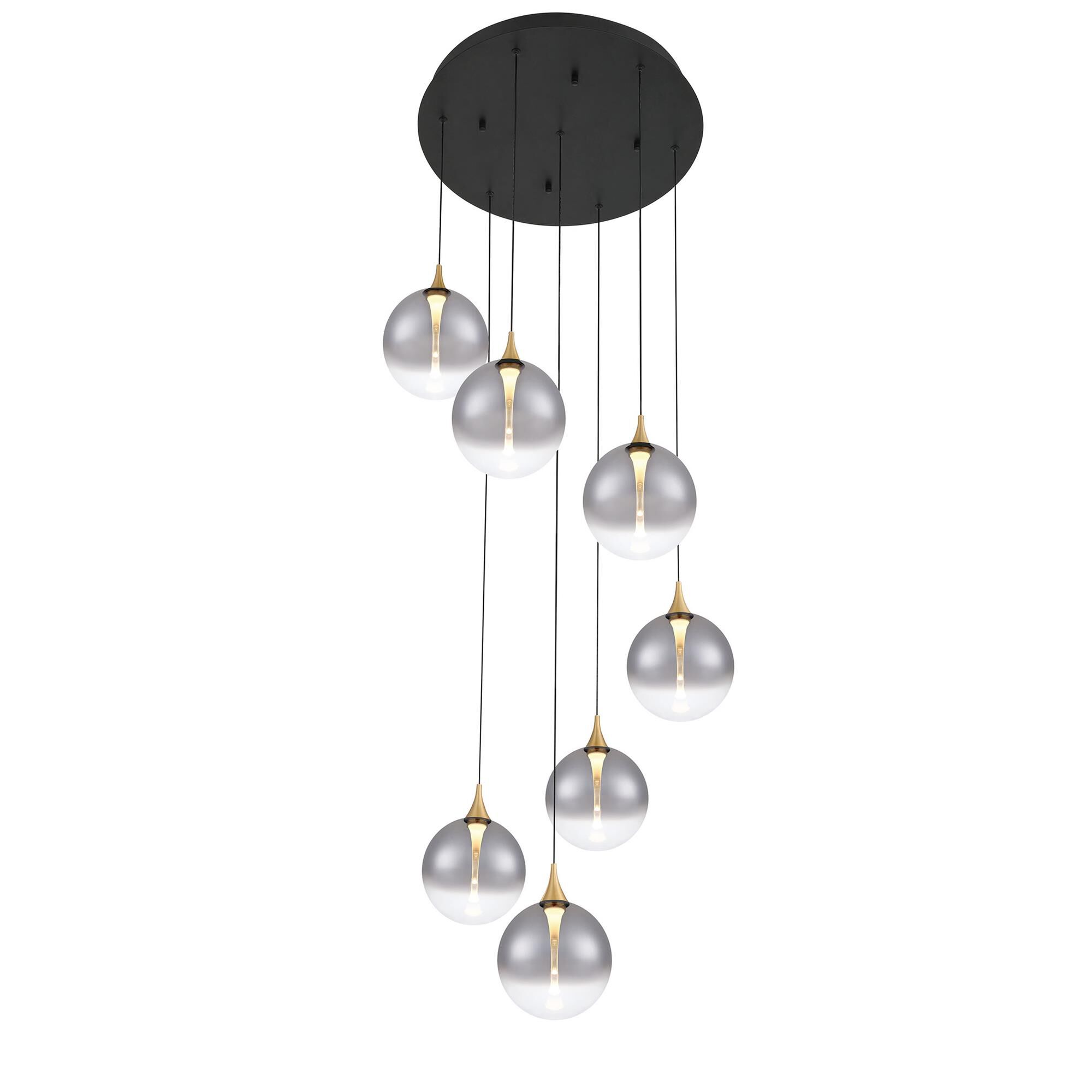 Shown in Gold finish and Smoked glass