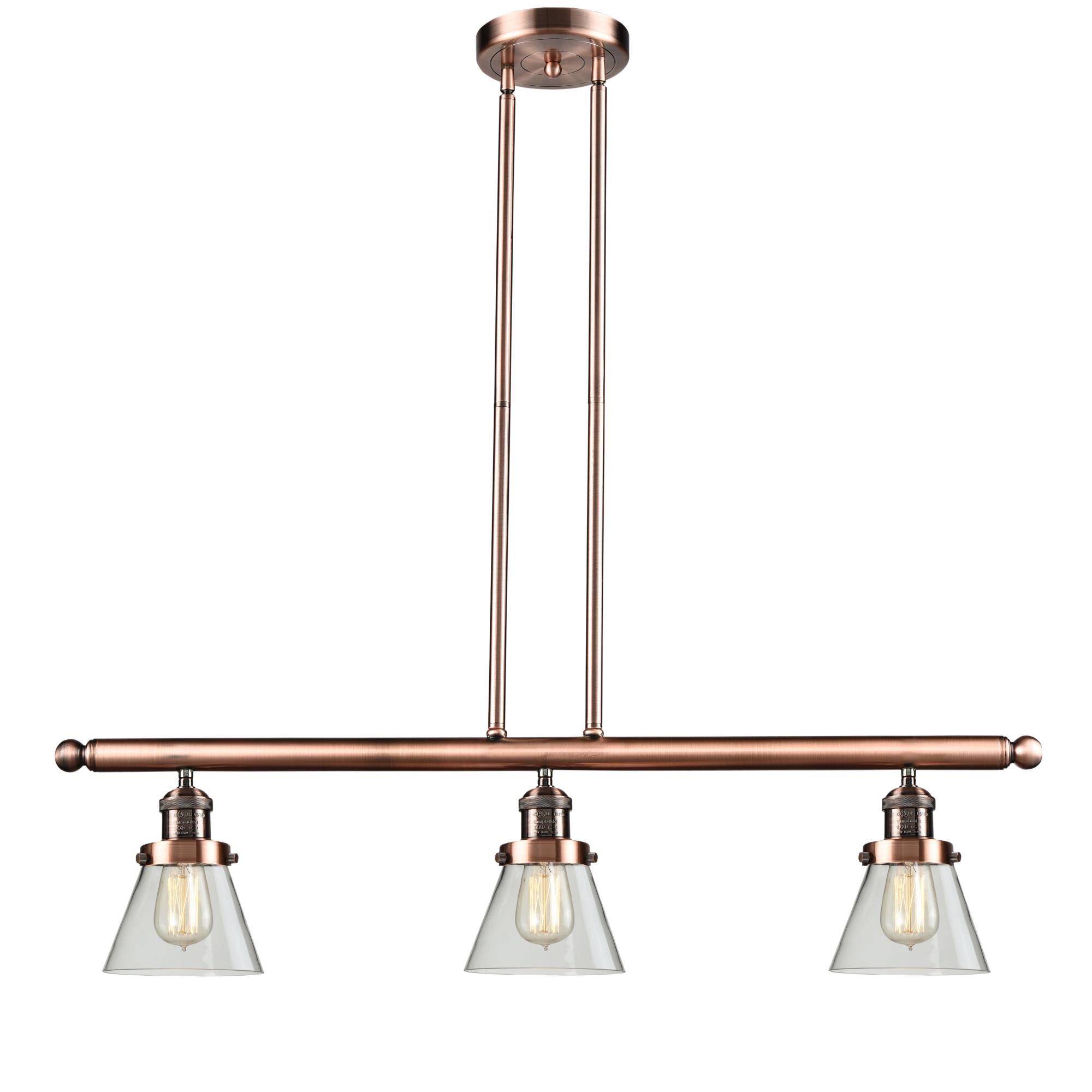 Bruno Marashlian Small Cone 36 Inch 3 Light Linear Suspension Light by Innovations Lighting