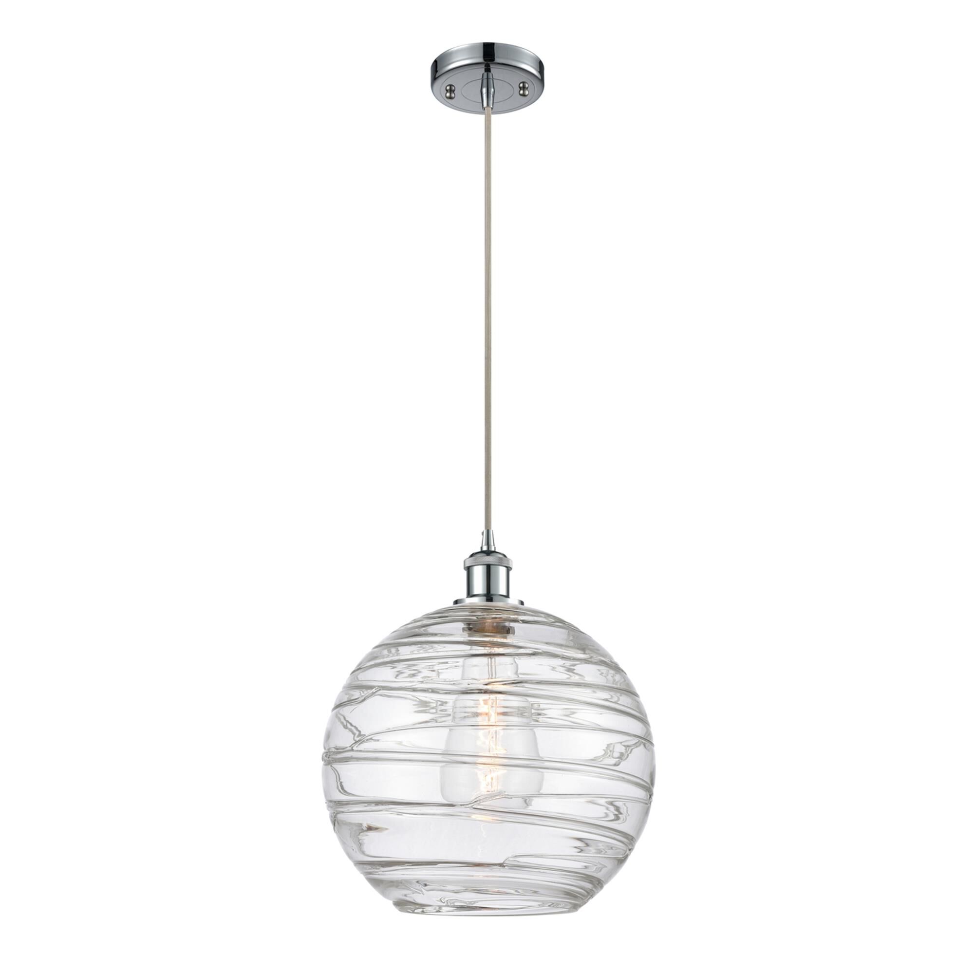 Bruno Marashlian Athens Deco Swirl 12 Inch Mini Pendant by Innovations Lighting