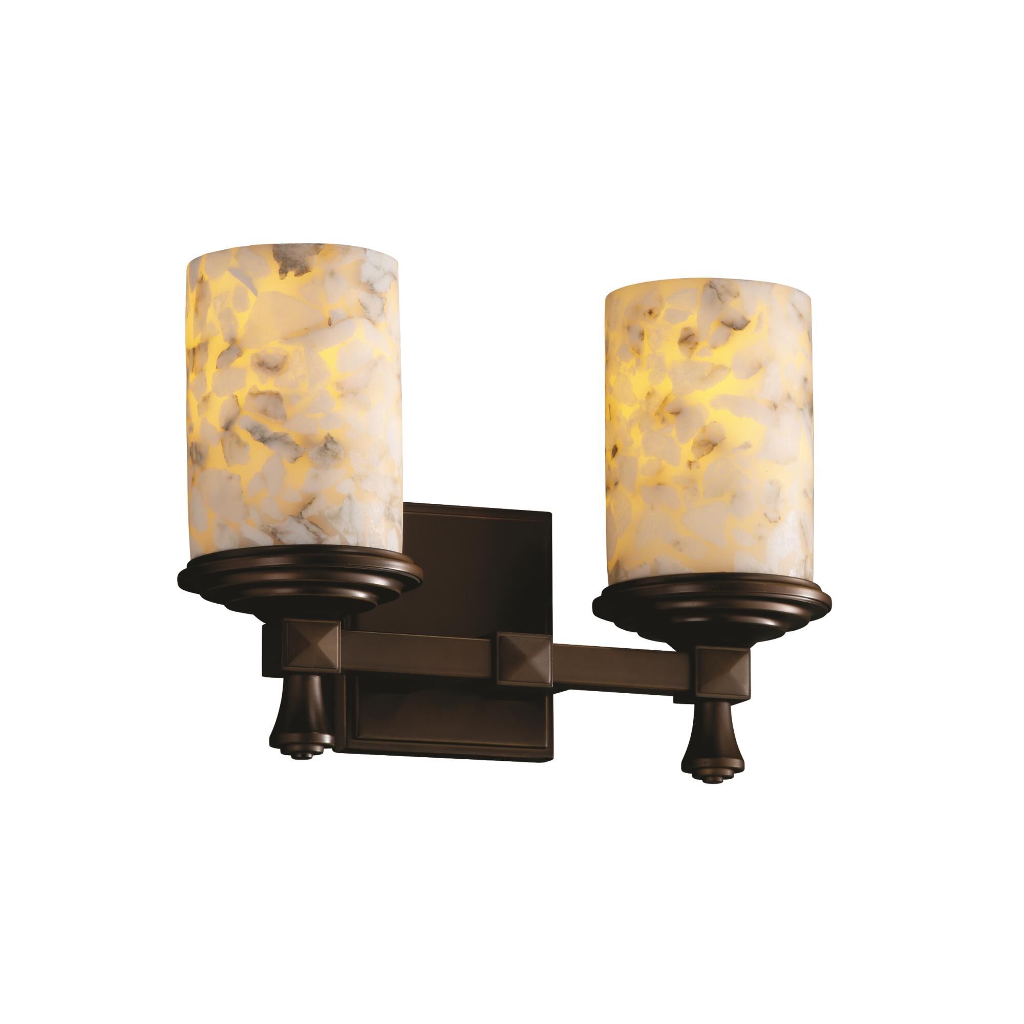 Alabaster Rocks! 12 Inch 2 Light Bath Vanity Light by Justice Design Group