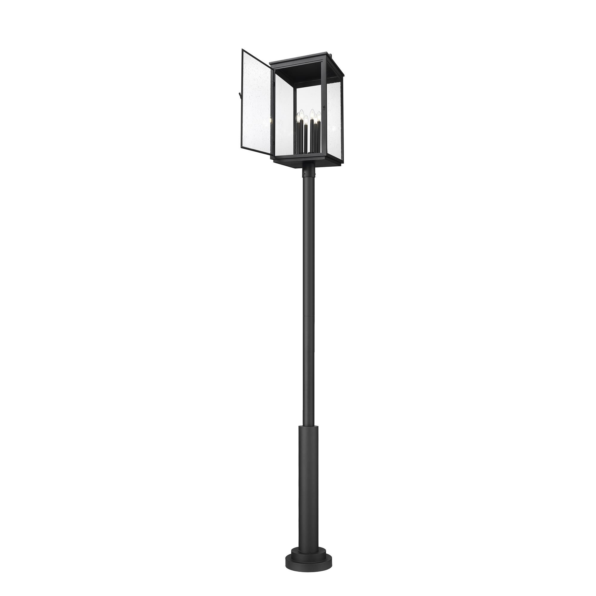 Shown in Sand Black finish and Clear Seedy glass and Clear Seedy shade