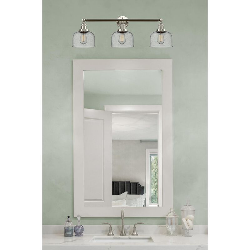 Bruno Marashlian Large Bell 32 Inch 3 Light Bath Vanity Light by Innovations Lighting