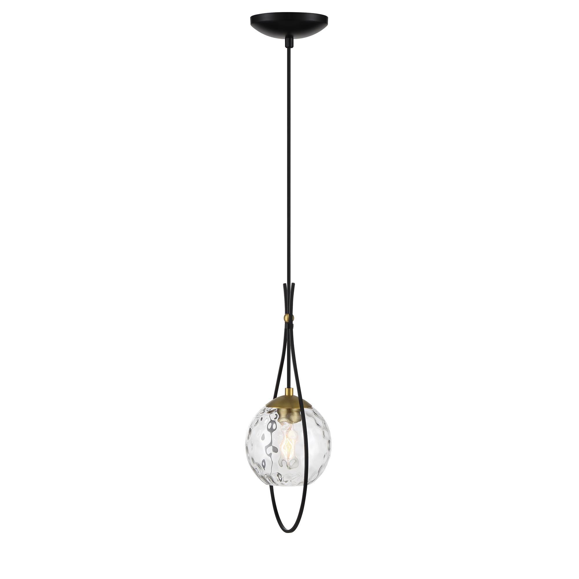 Shown in Coal and Soft Brass finish and Clear Water glass