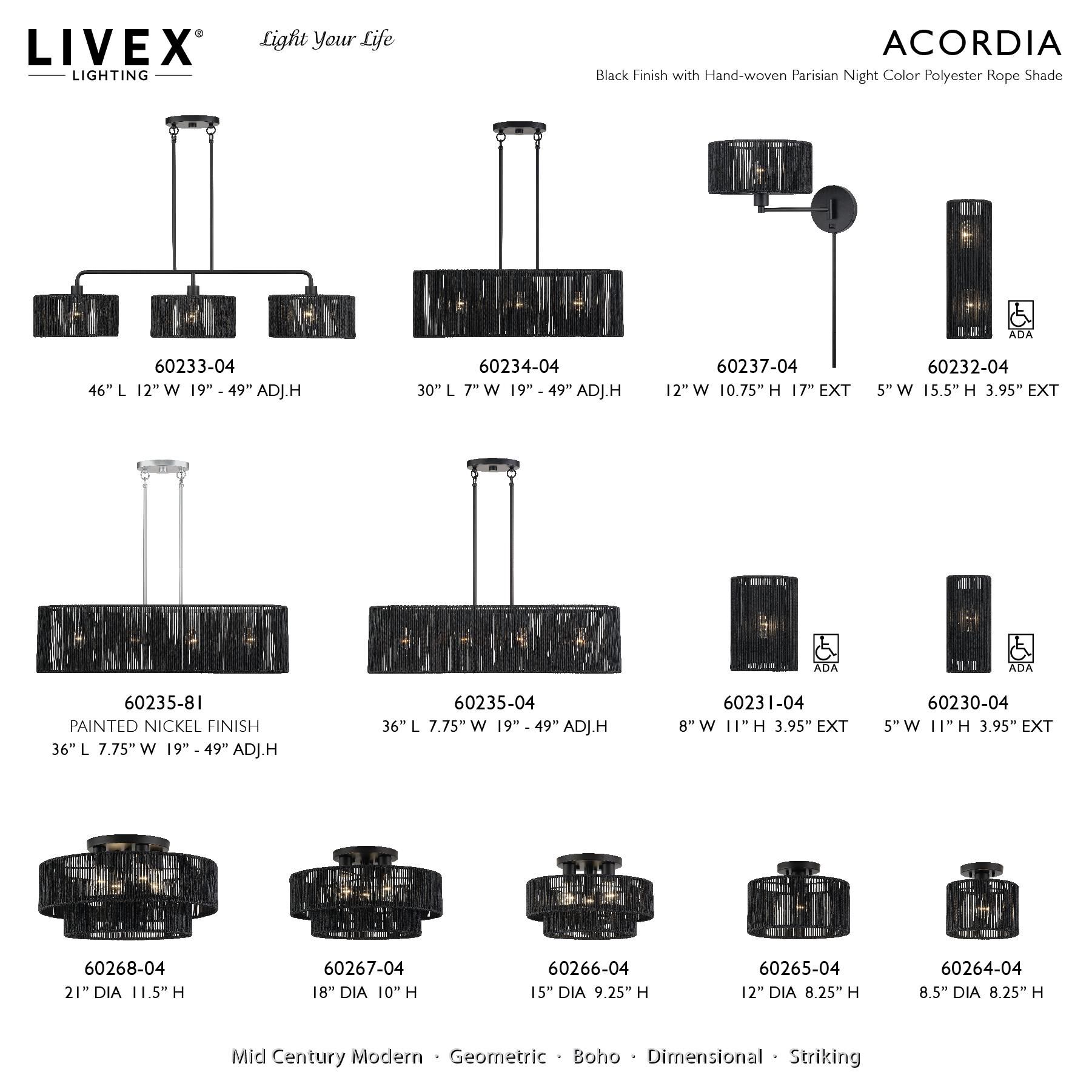 Acordia 36 Inch Linear Suspension Light by Livex Lighting