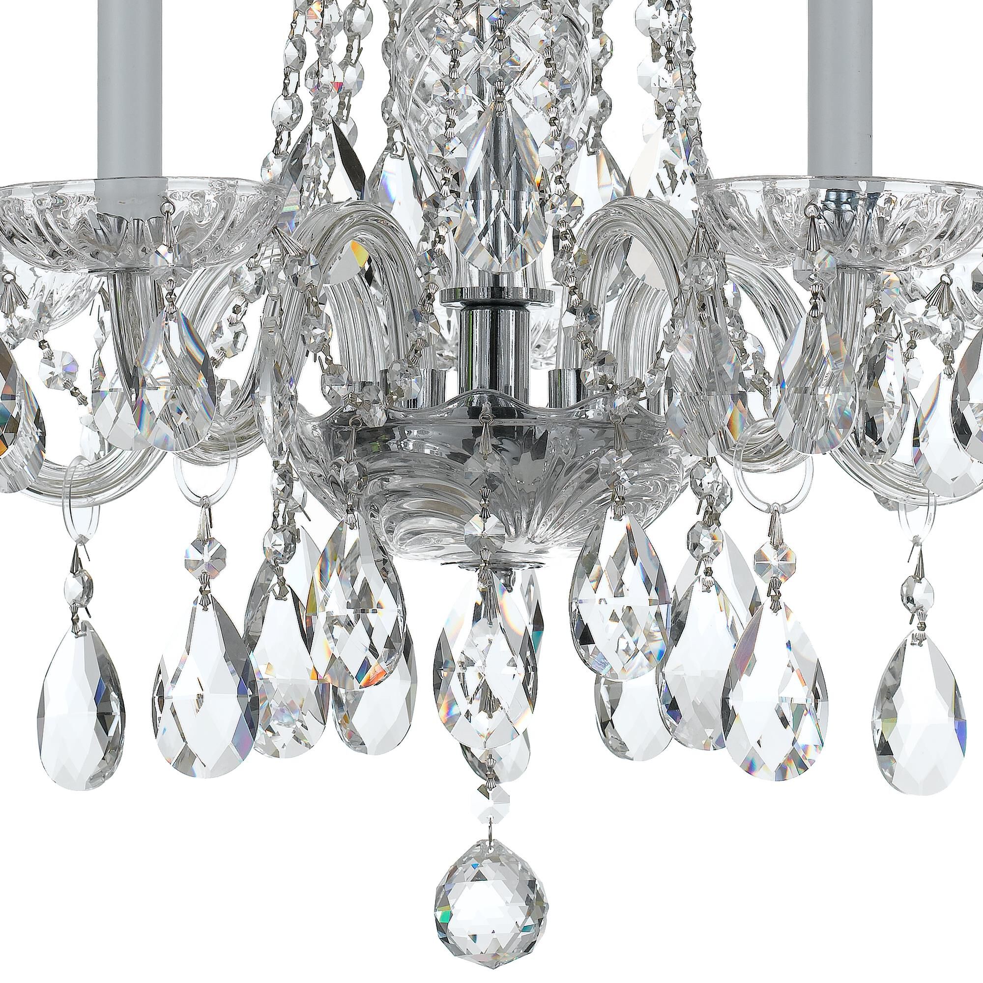 Traditional Crystal 18 Inch 5 Light Mini Chandelier by Crystorama