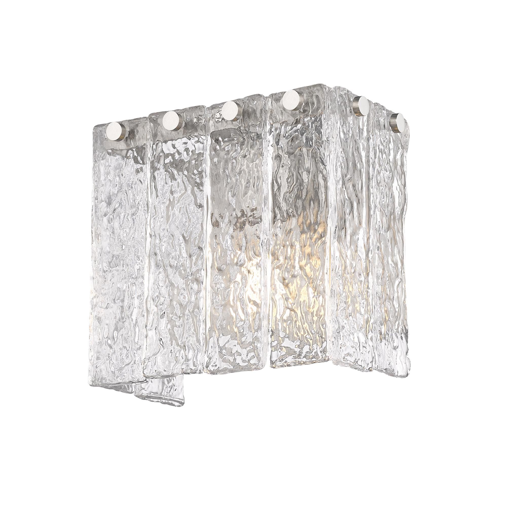 Shown in Brushed Nickel finish and Clear glass and Clear shade