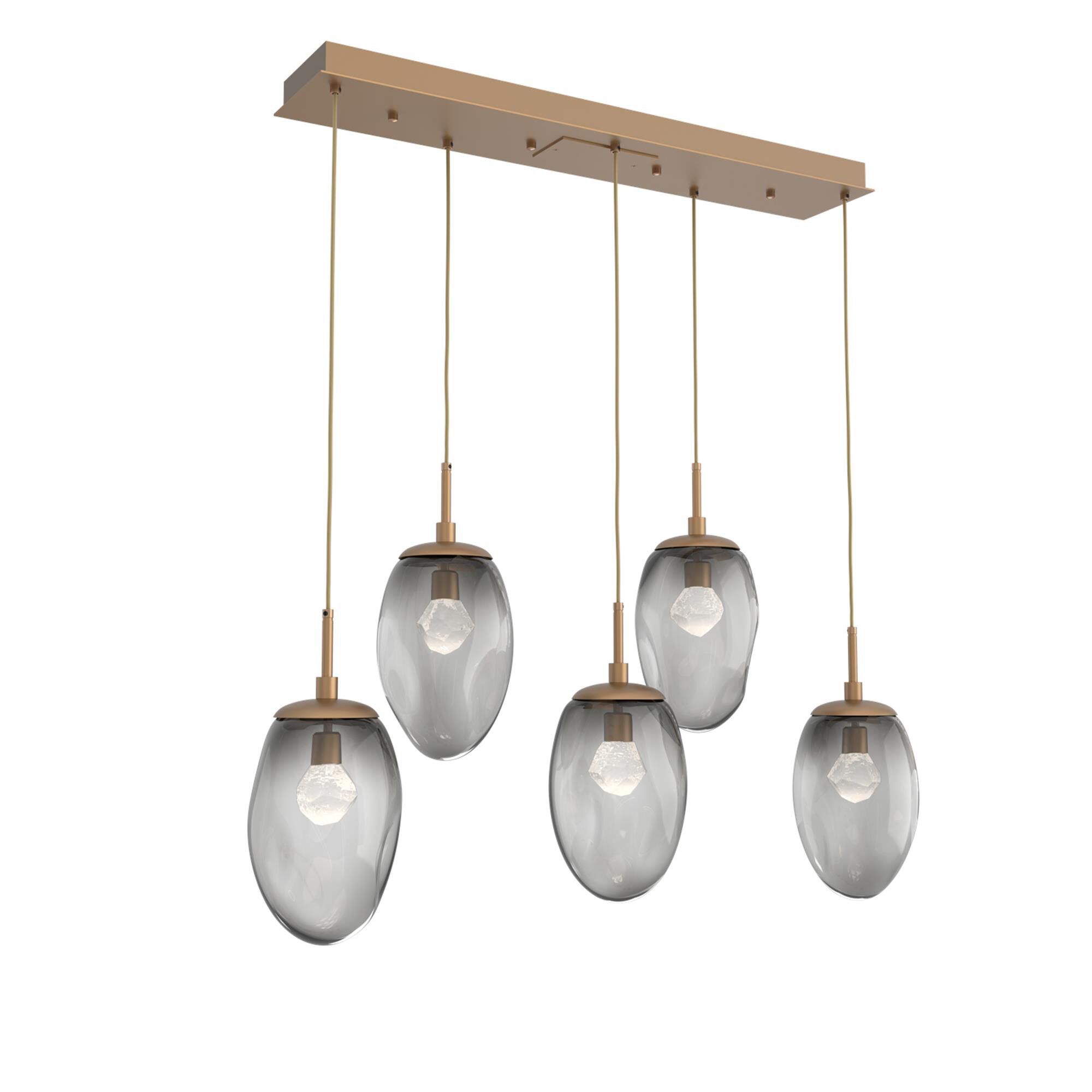 Shown in Novel Brass finish and Zircon Inner And Smoke Outer glass