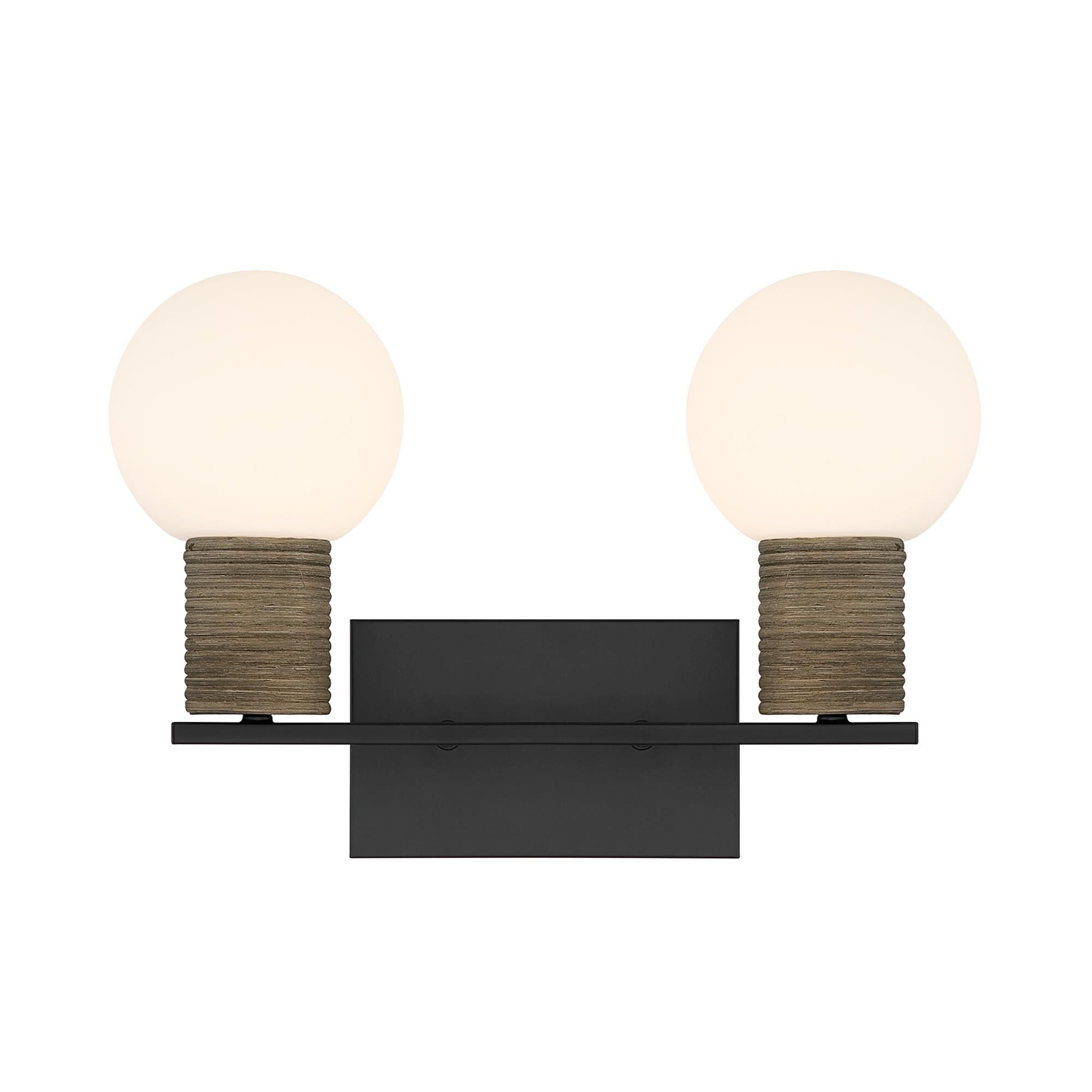 Shown in Matte Black finish and White Opal glass