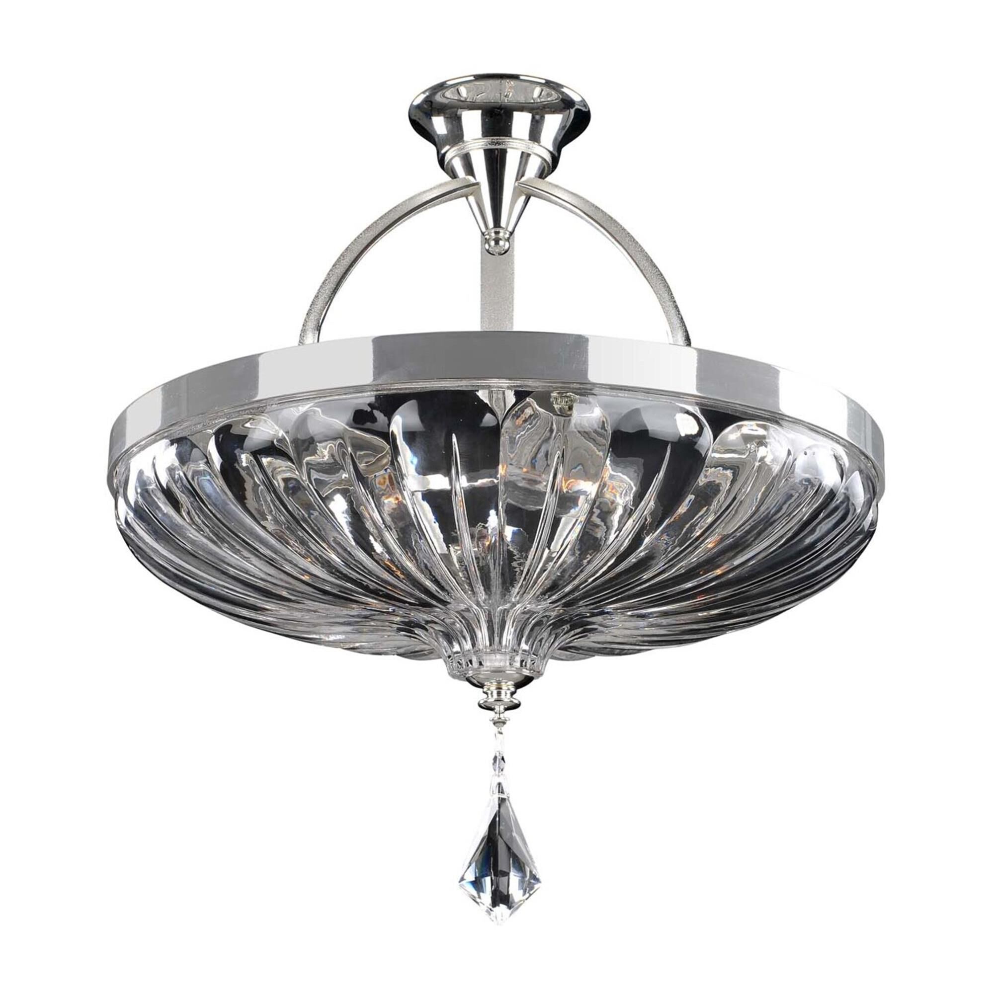 Shown in 2-Tone Silver finish and Firenze Clear crystal