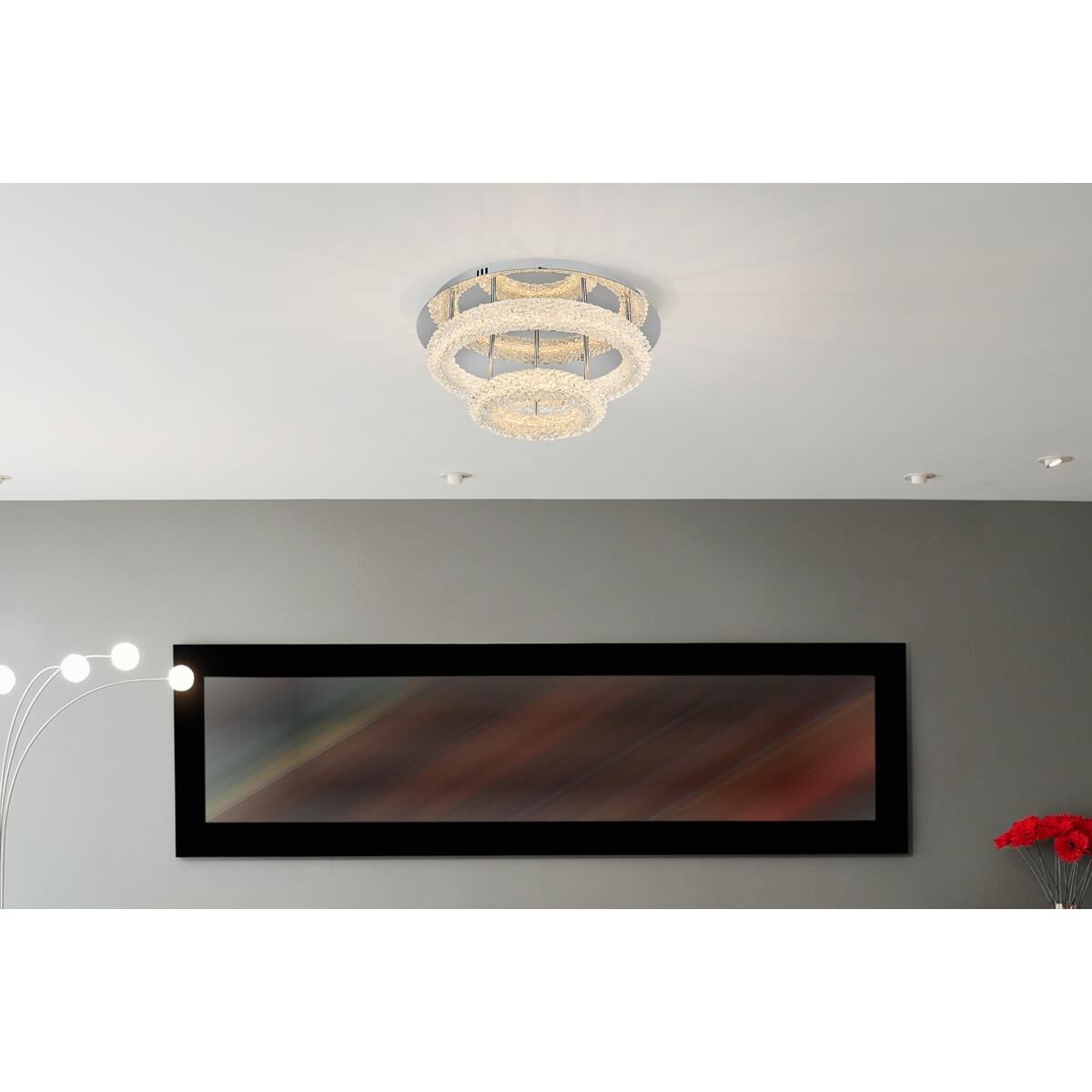 Bowen 22 Inch Semi Flush Mount by Elegant Lighting