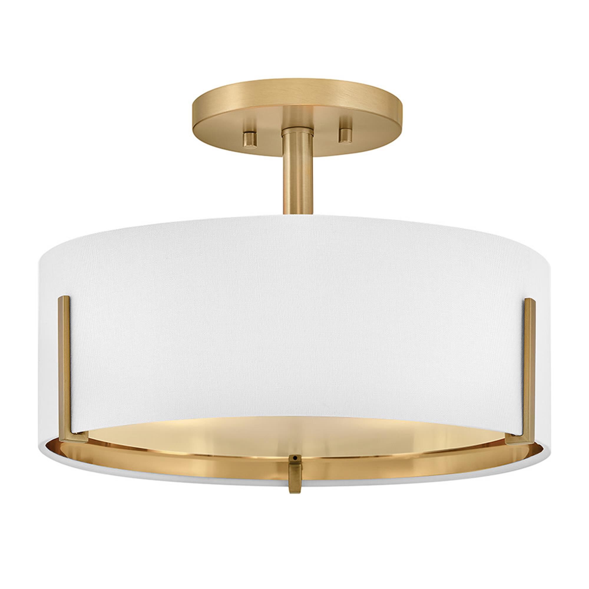 Halle 14 Inch 3 Light Semi Flush Mount,