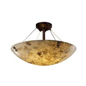 Alabaster Rocks! 27 Inch 5 Light LED Semi Flush Mount by Justice Design Group