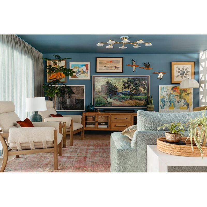 Giselle 48 Inch 8 Light Semi Flush Mount by Mitzi