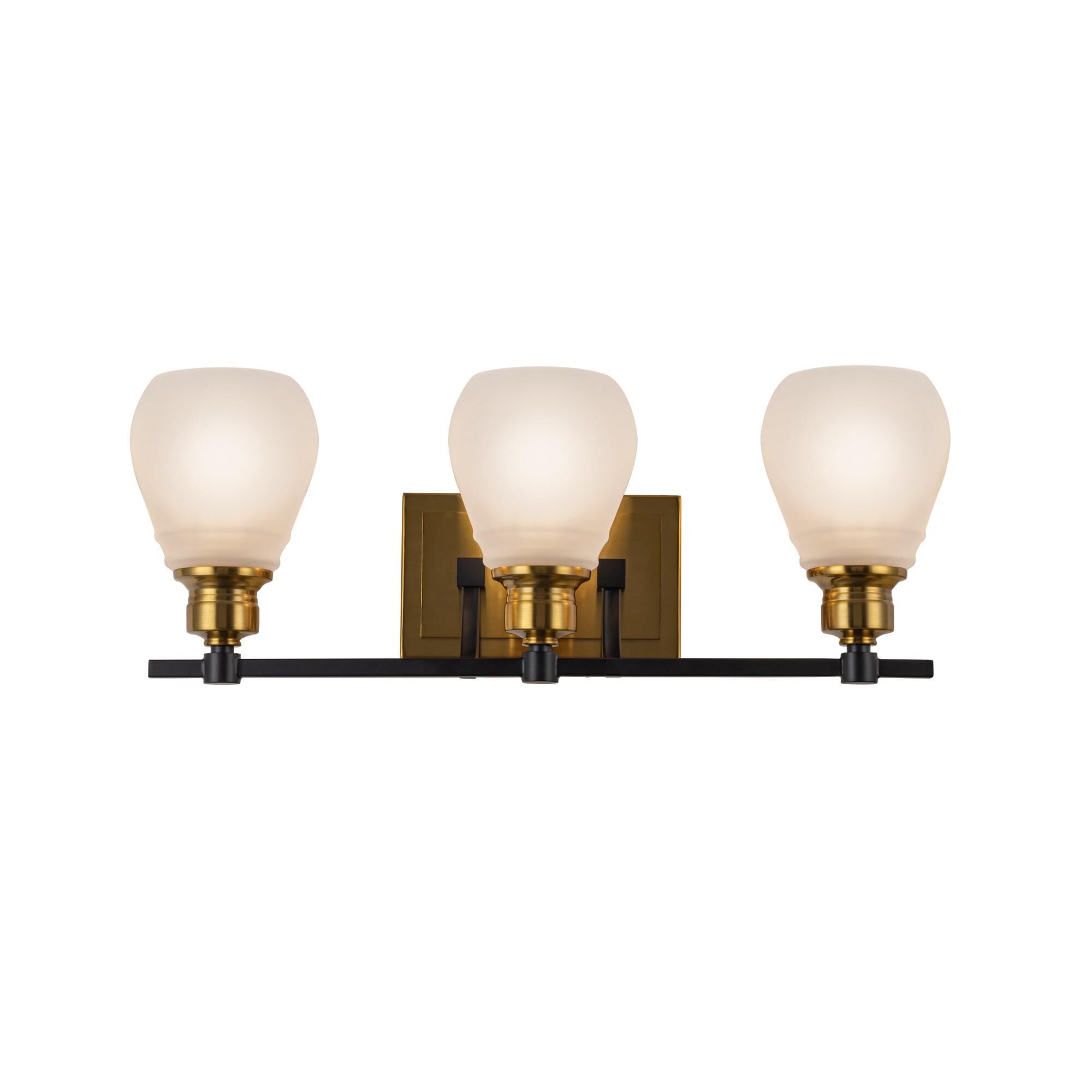 Shown in Brass & Black finish and Glass shade