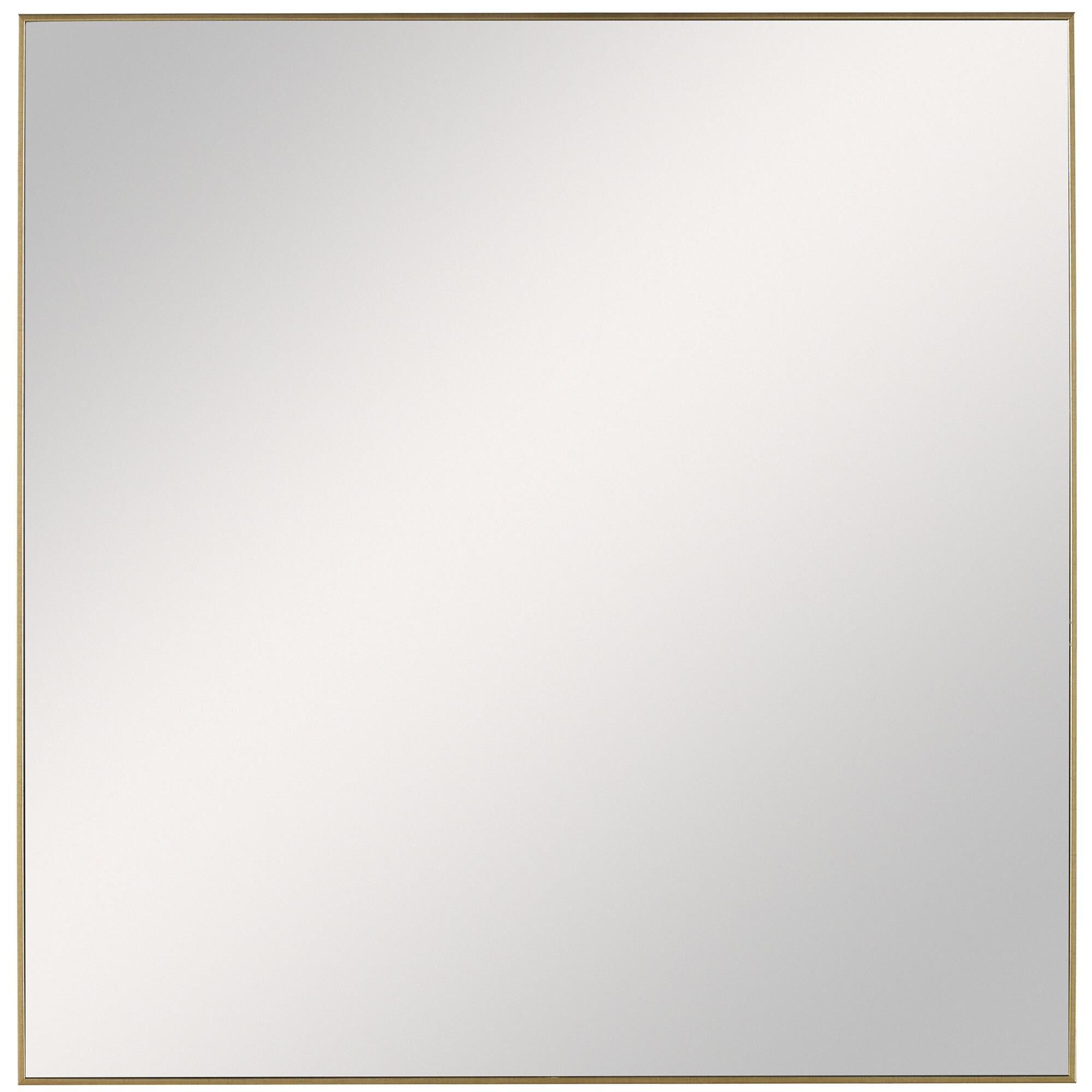 Shown in Sleek And Sophisticated, This Square Mirror Features A Clean And Simple Frame Finished In Brushed Go finish