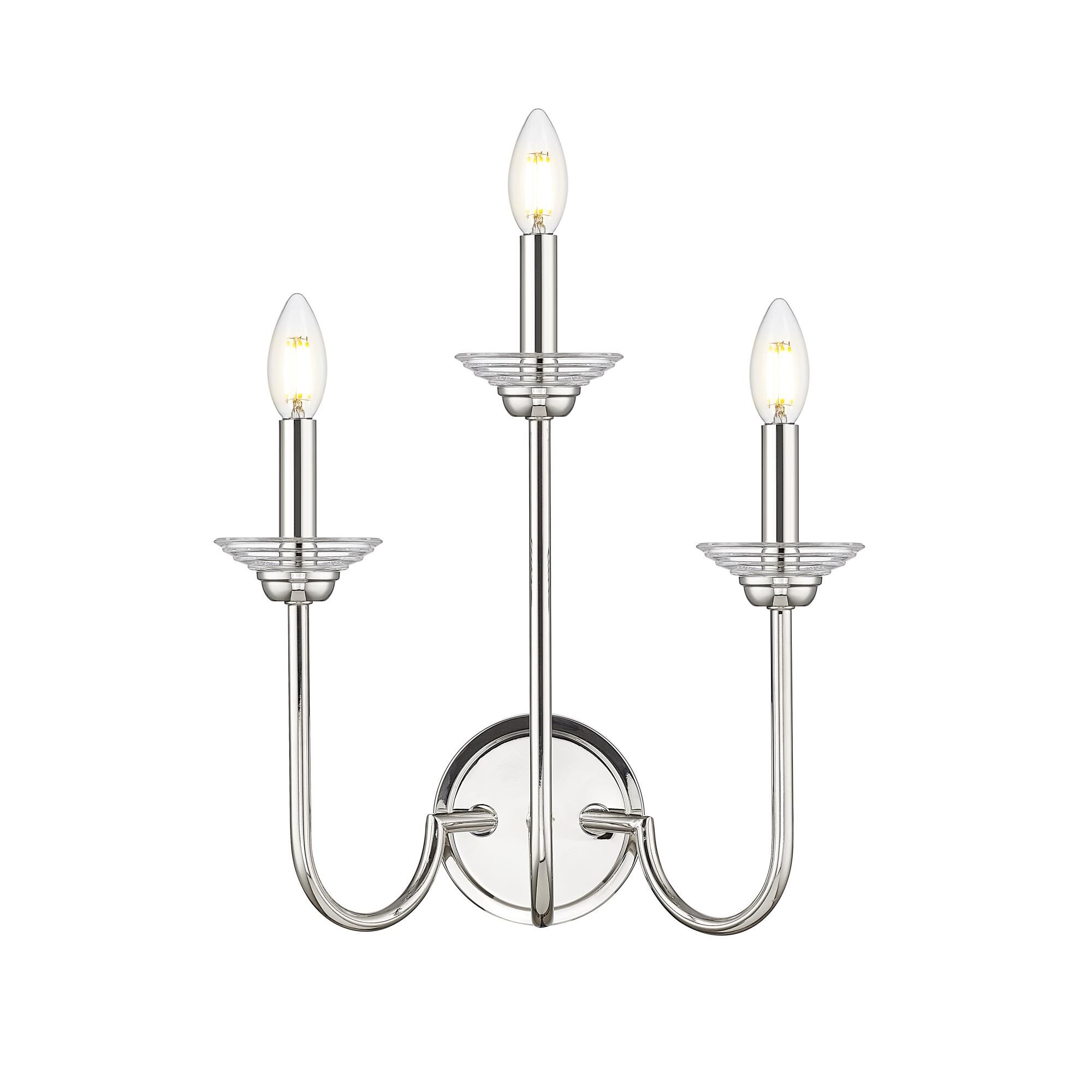 Shown in Polished Nickel finish and Clear Ribbed glass and Clear Ribbed shade