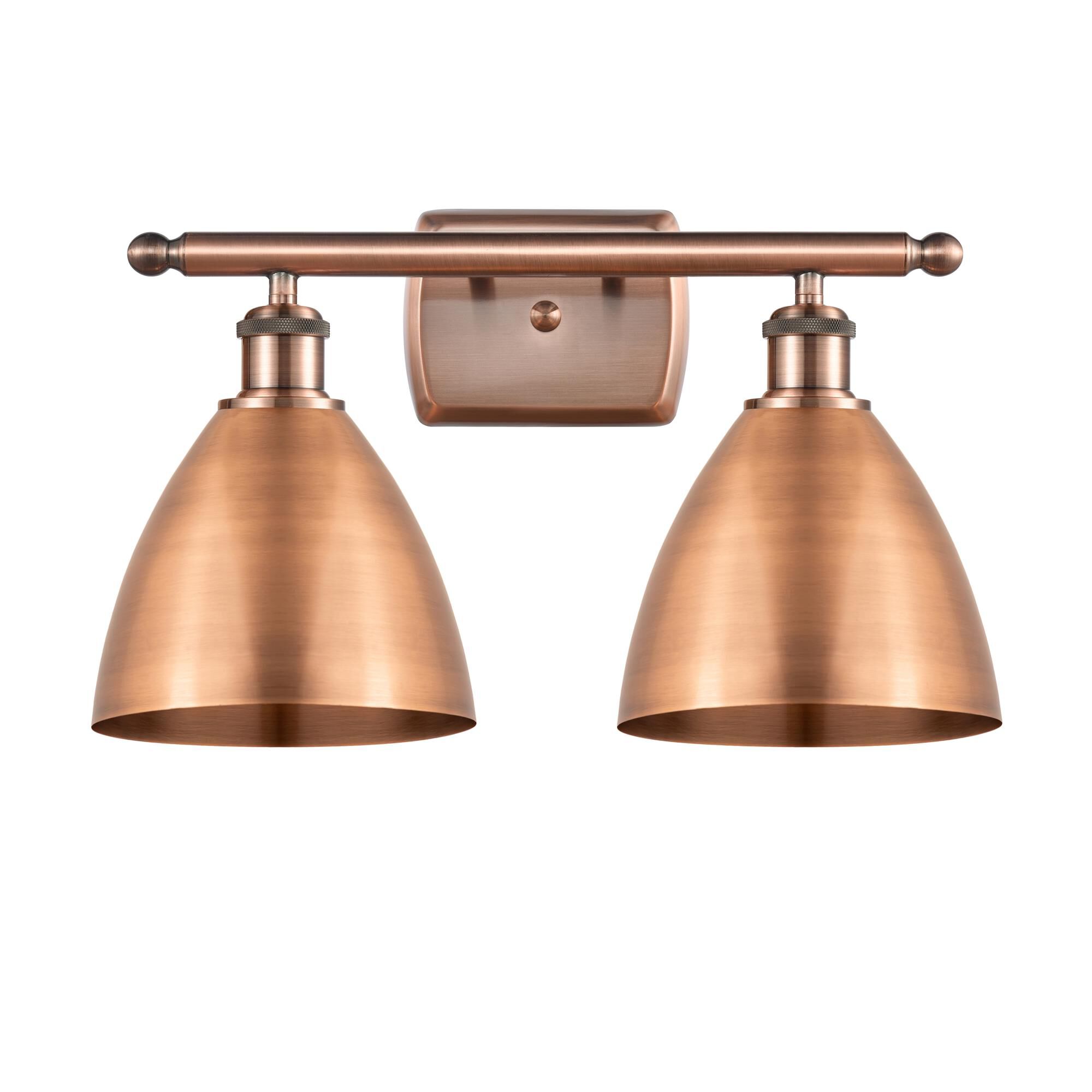 Shown in Antique Copper finish and Antique Copper Ballston Dome shade