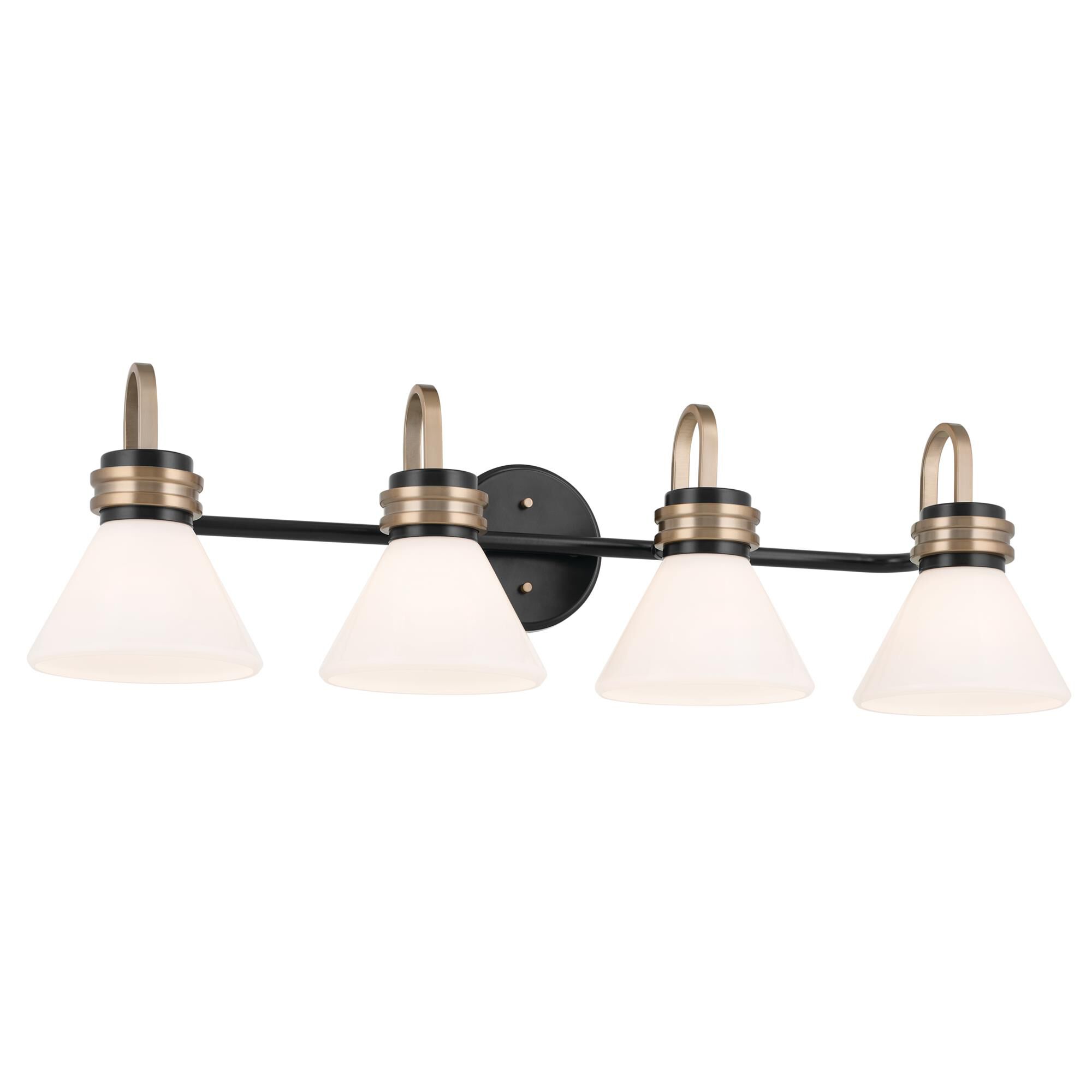 Shown in Black finish and Opal glass