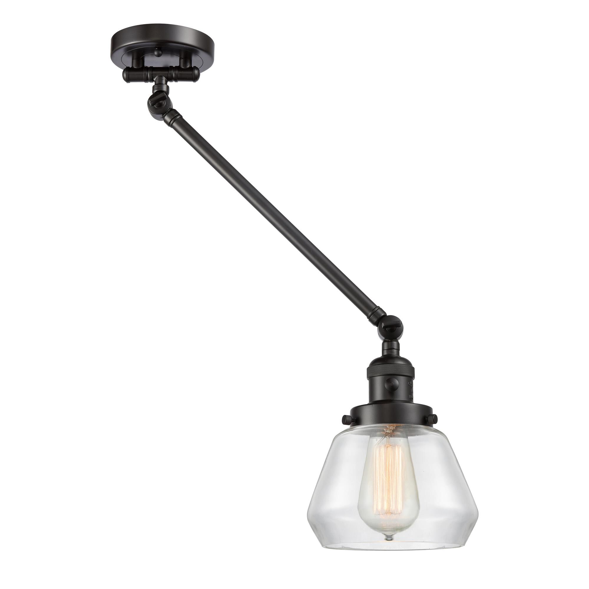 Shown in Oil Rubbed Bronze finish and Clear glass