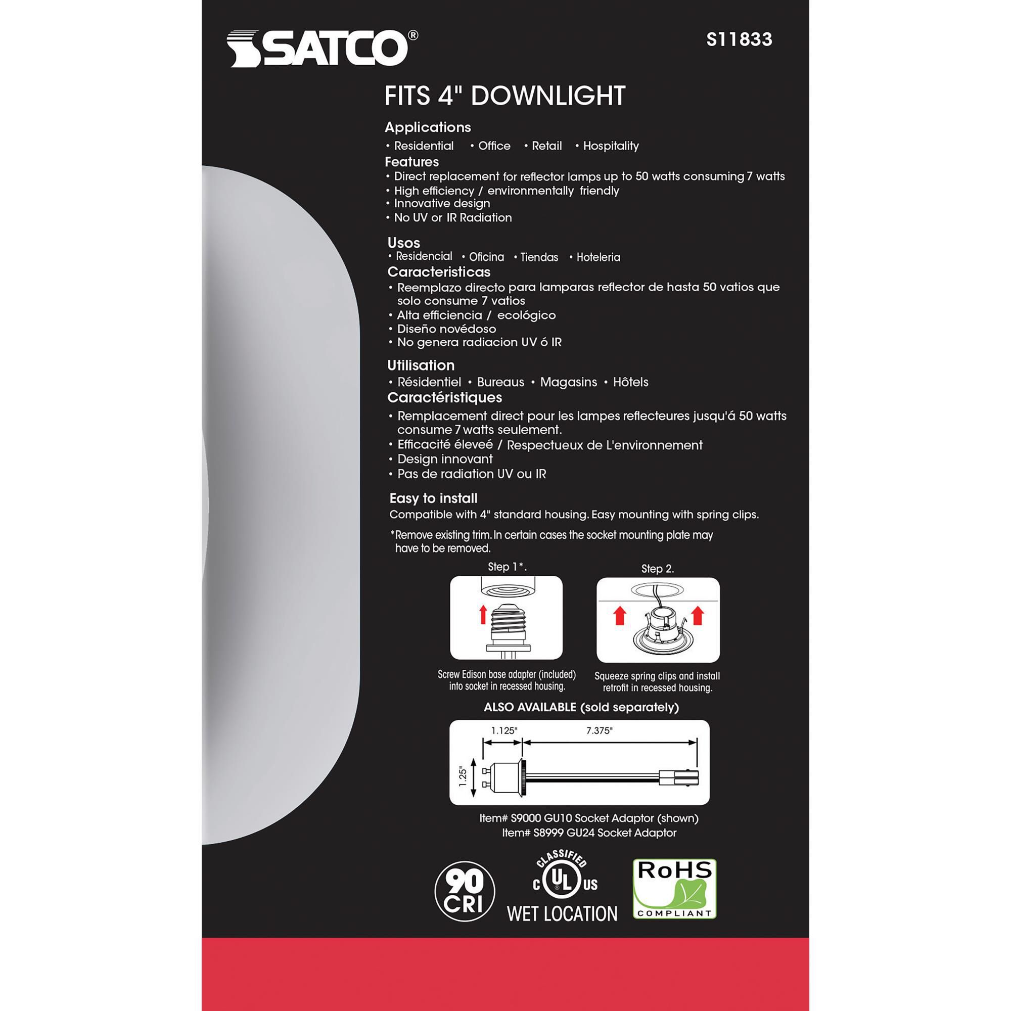 5 Inch LED Recessed Lighting Trim by Satco