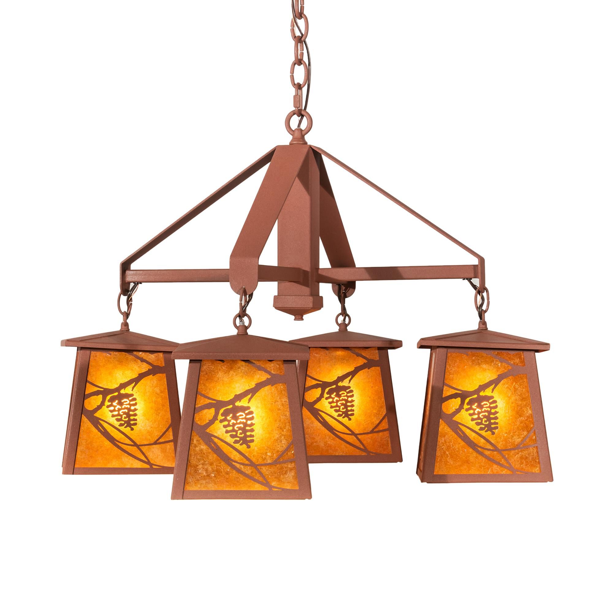 Whispering Pines 28 Inch 4 Light Chandelier by Meyda Lighting