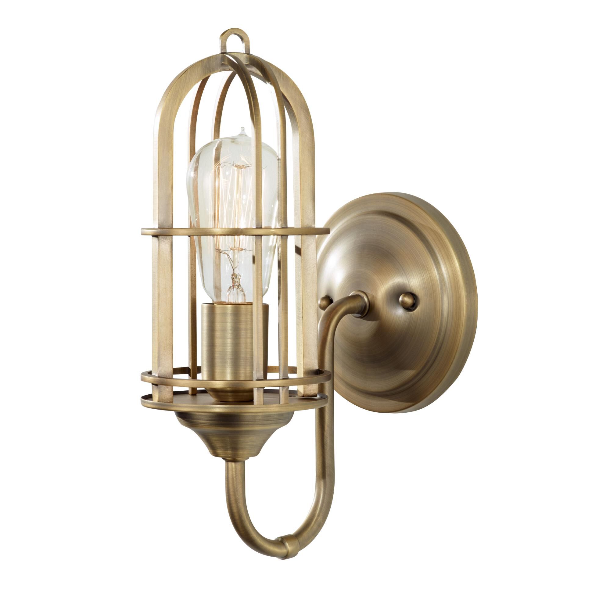 Shown in Dark Antique Brass finish and Die Cast Zinc shade