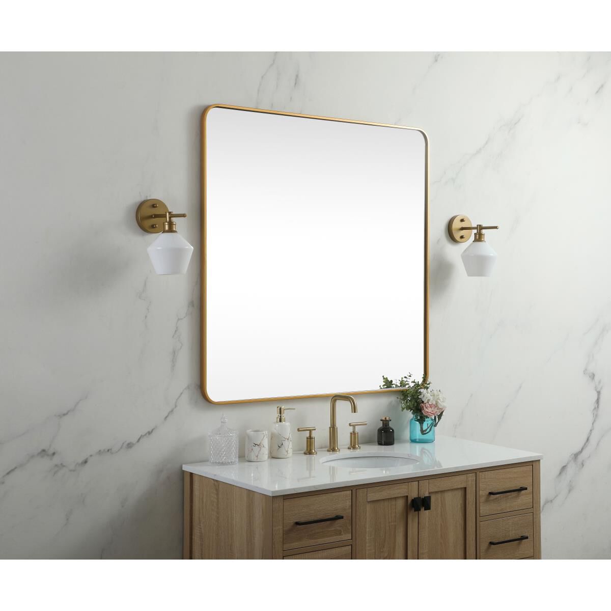 Evermore 48 Inch Bathroom Mirror by Elegant Decor
