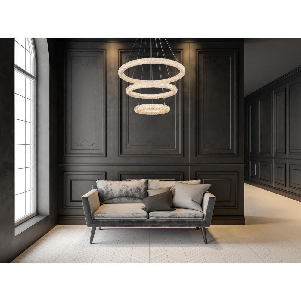 Shown in Satin Gold finish and Clear Royal Cut crystal