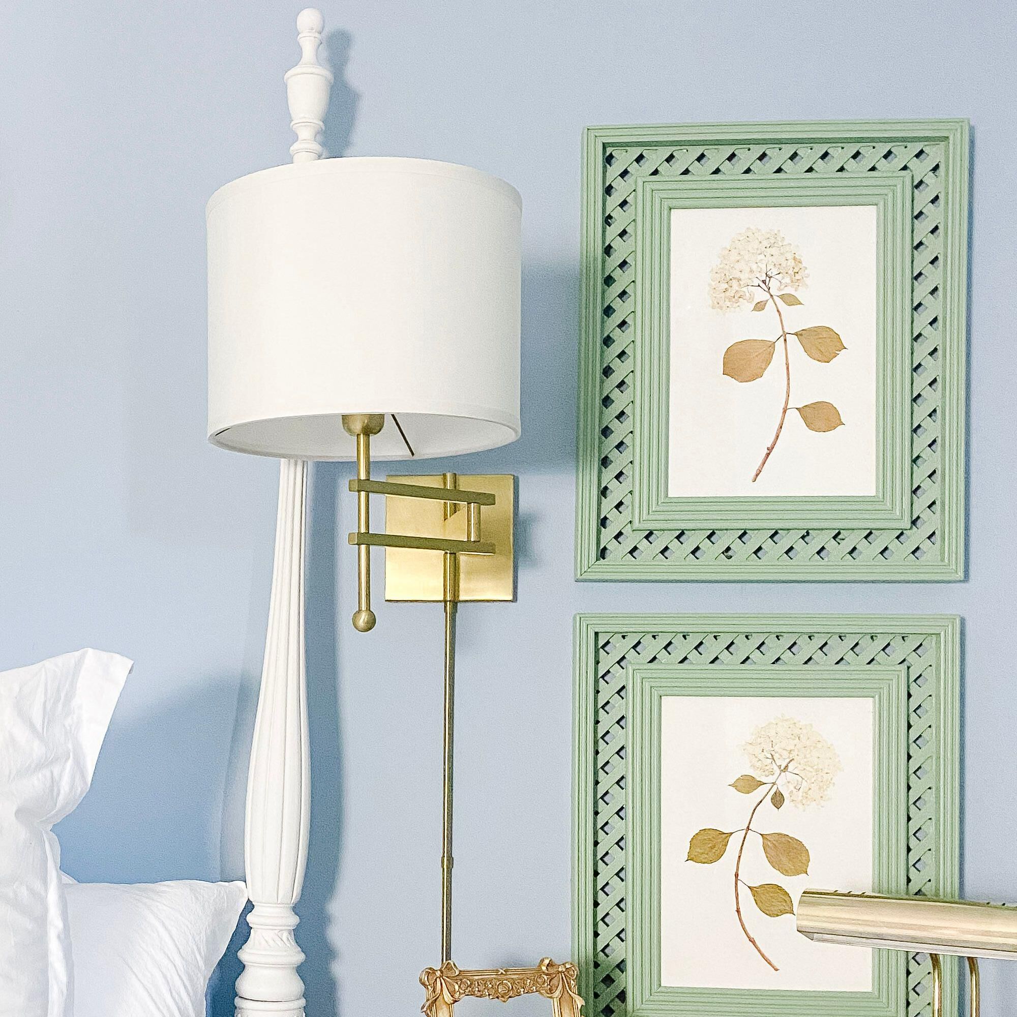 Shown in Aged Brass finish and Silk glass and Silk shade