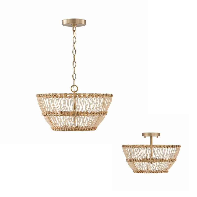 Wren 16 Inch 3 Light Semi Flush Mount by Capital Lighting Fixture Company