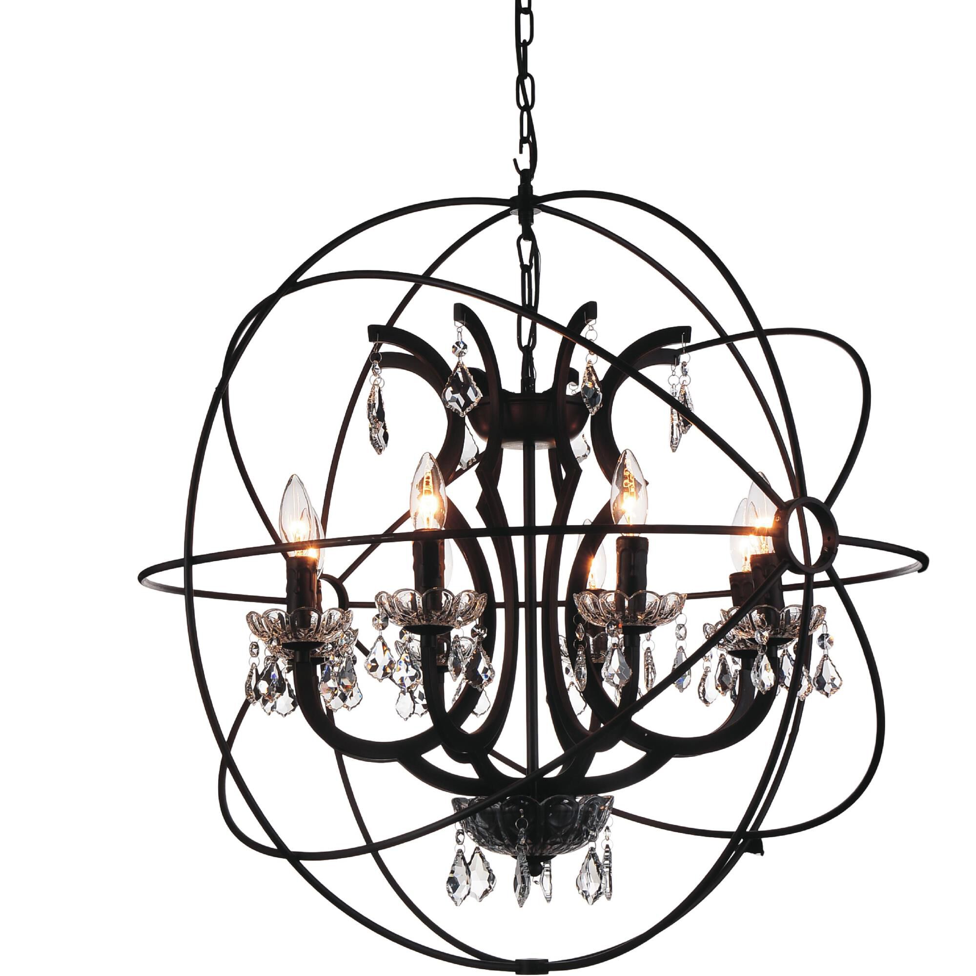 Campechia 28 Inch 8 Light Chandelier by CWI Lighting