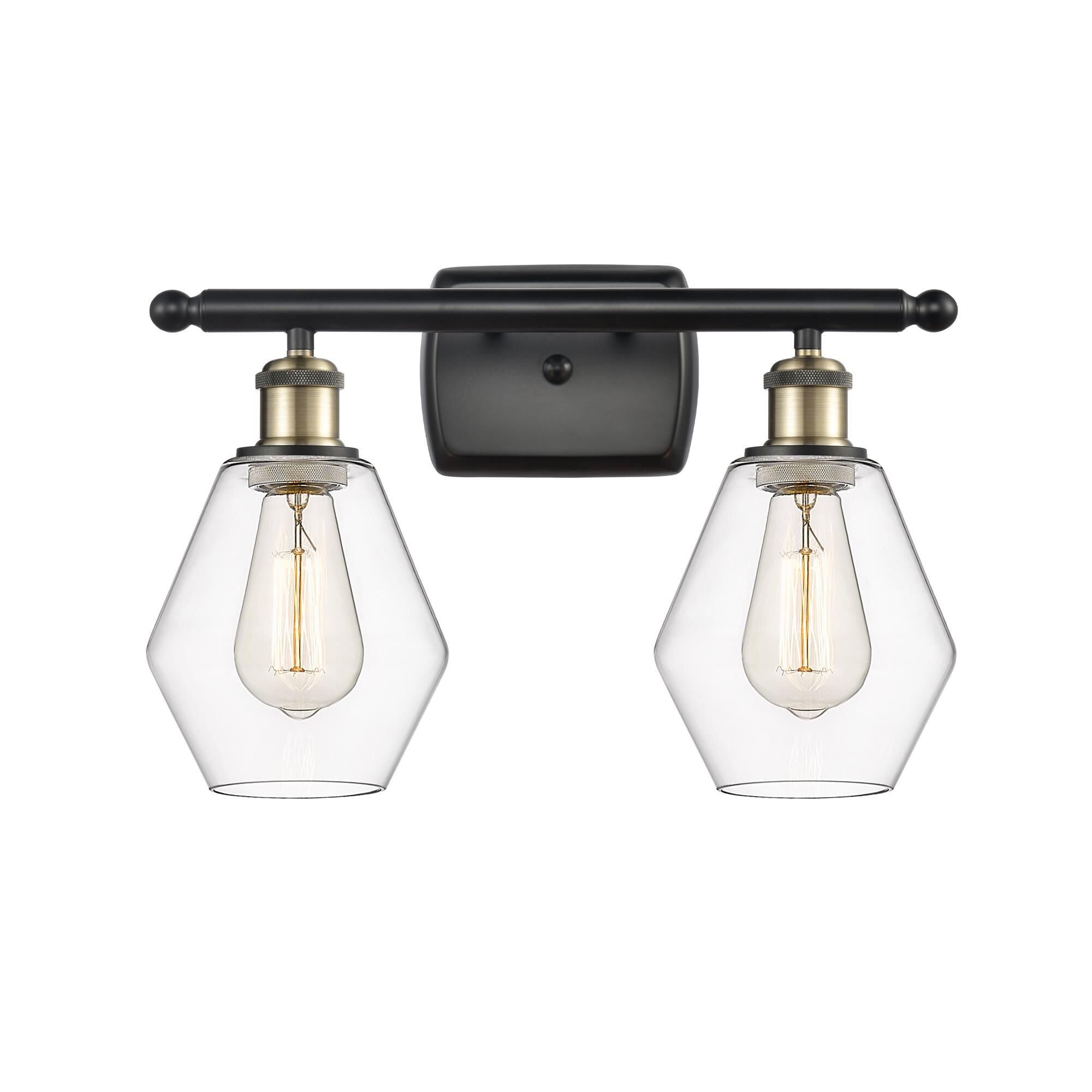Shown in Black Antique Brass  finish and Clear glass