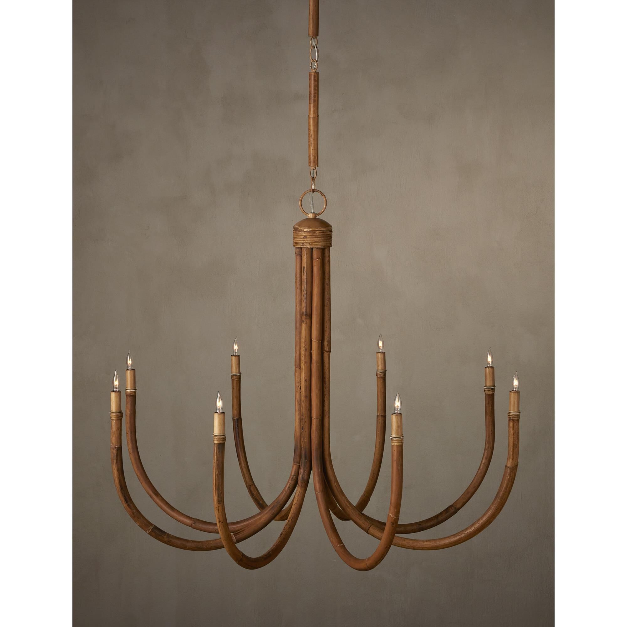 Samsara 42 Inch 8 Light Chandelier by Currey and Company