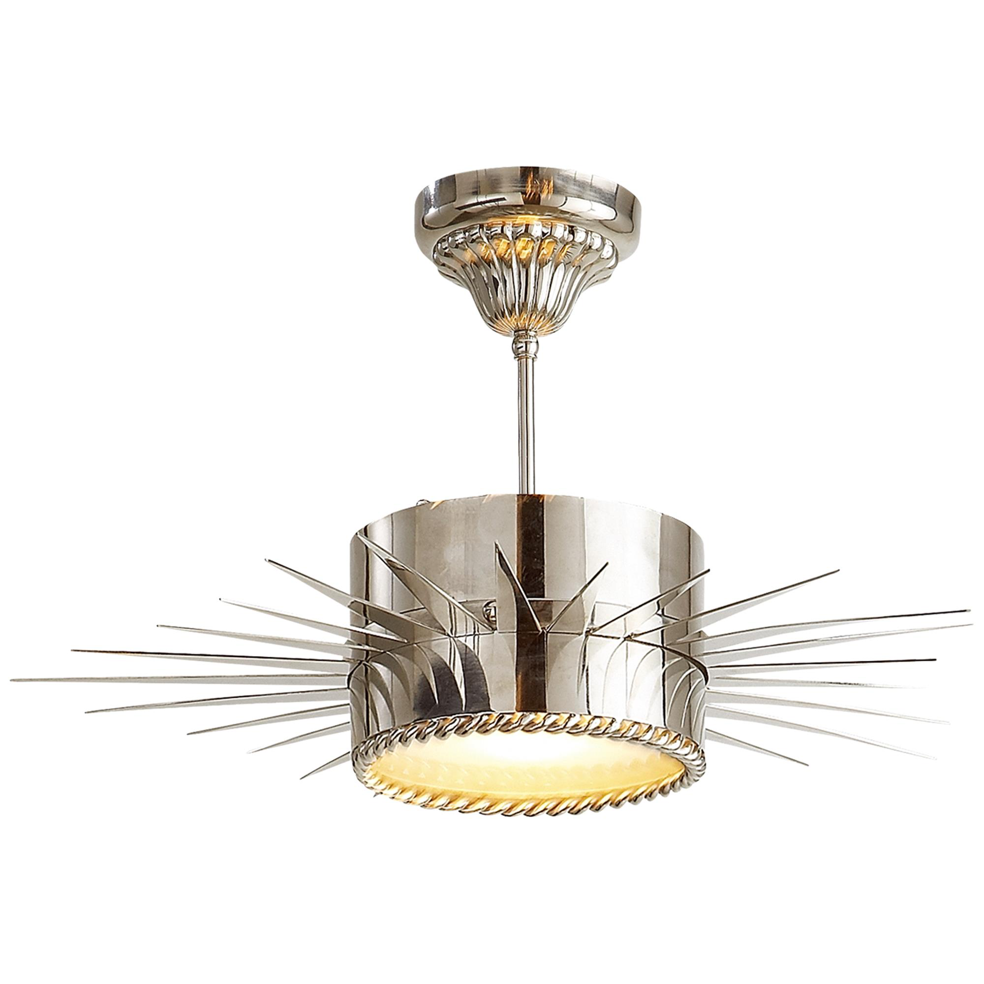 Shown in Polished Nickel finish and Frosted glass