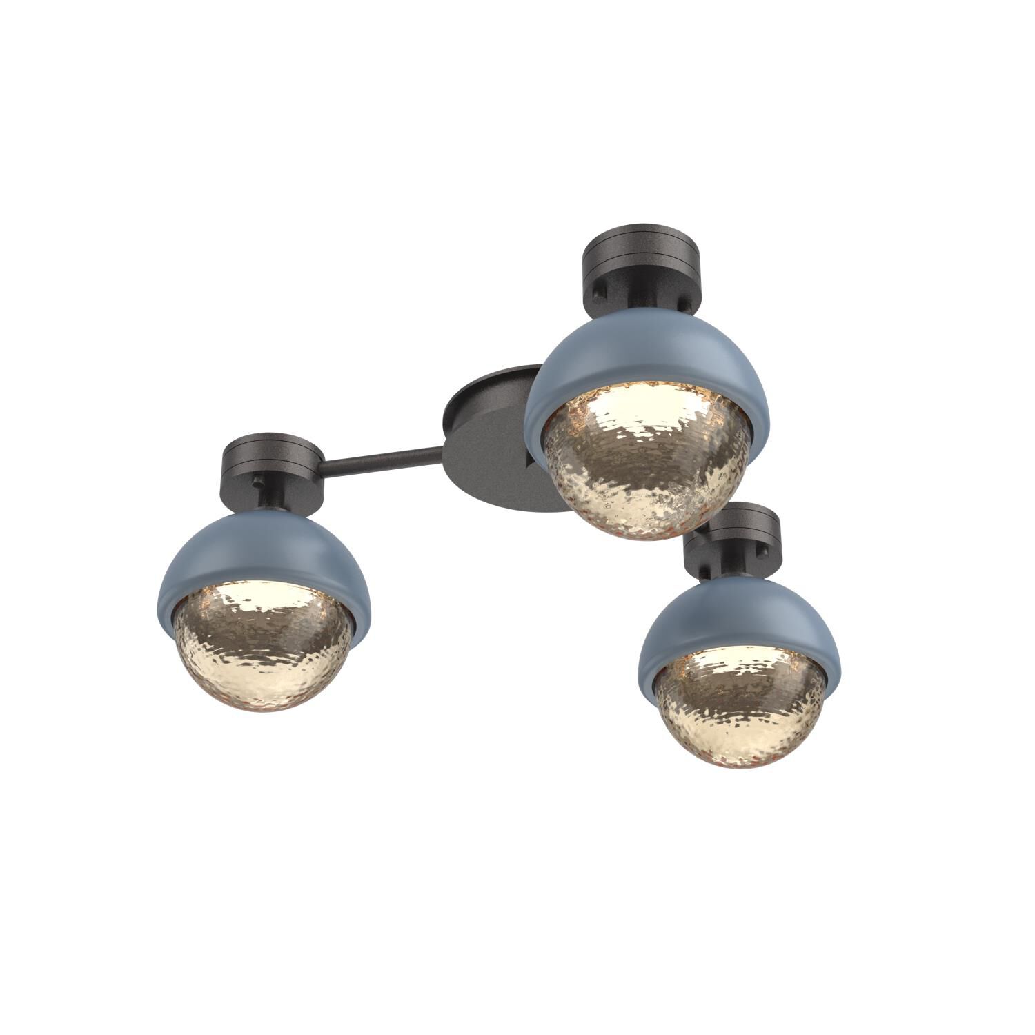 Shown in Graphite finish and Amber glass and Poppy Blue accent
