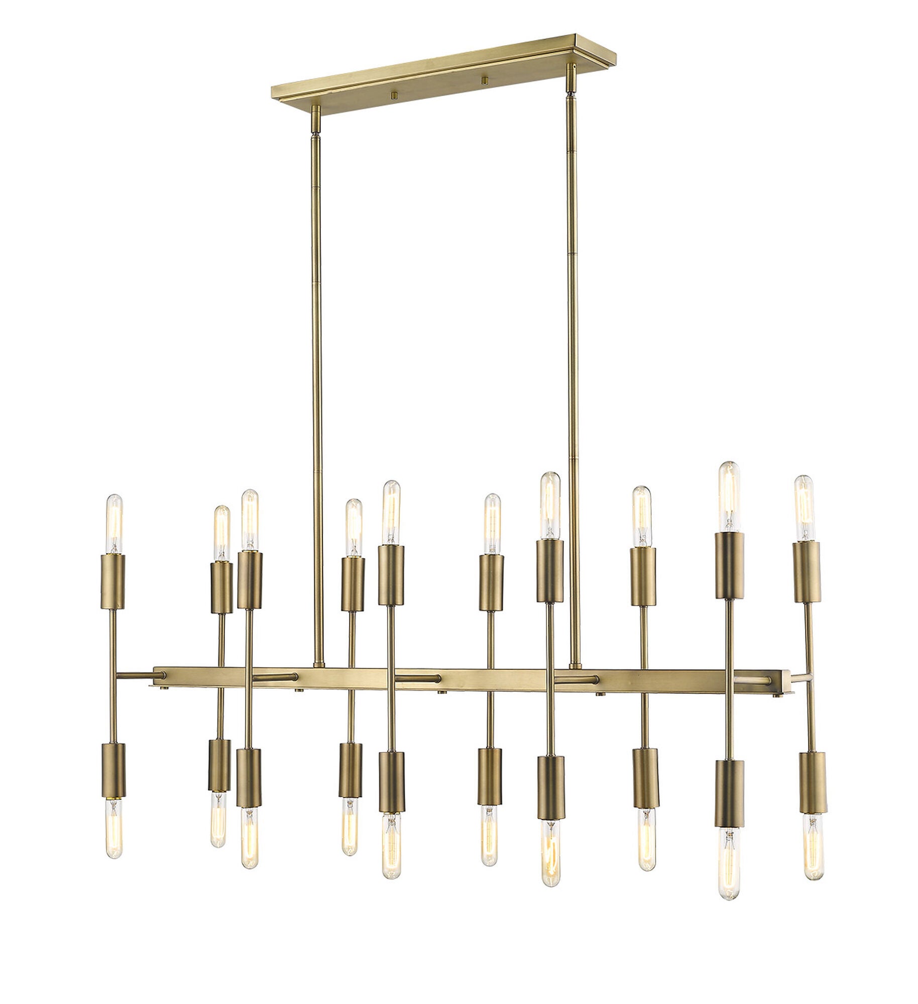 Shown in Aged Brass finish and -- glass and -- shade
