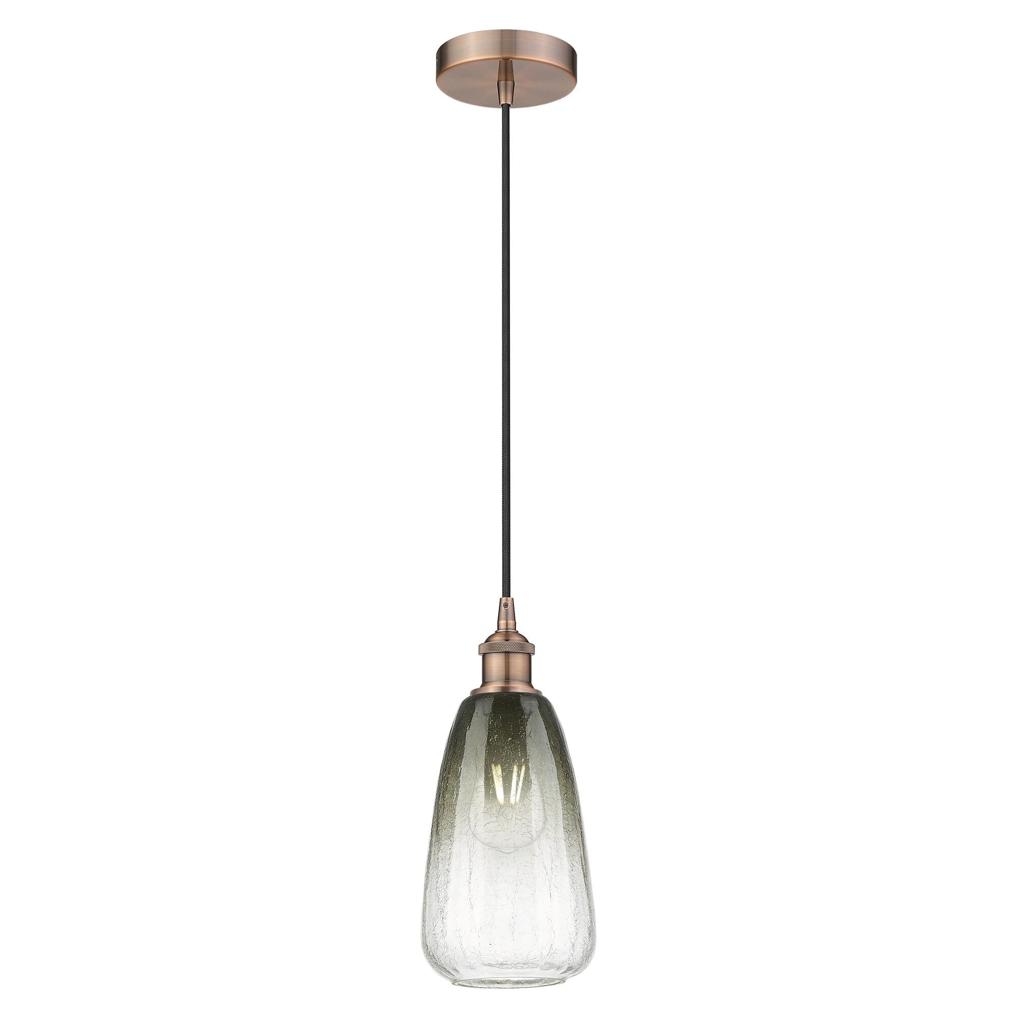 Shown in Antique Copper finish and Slate glass