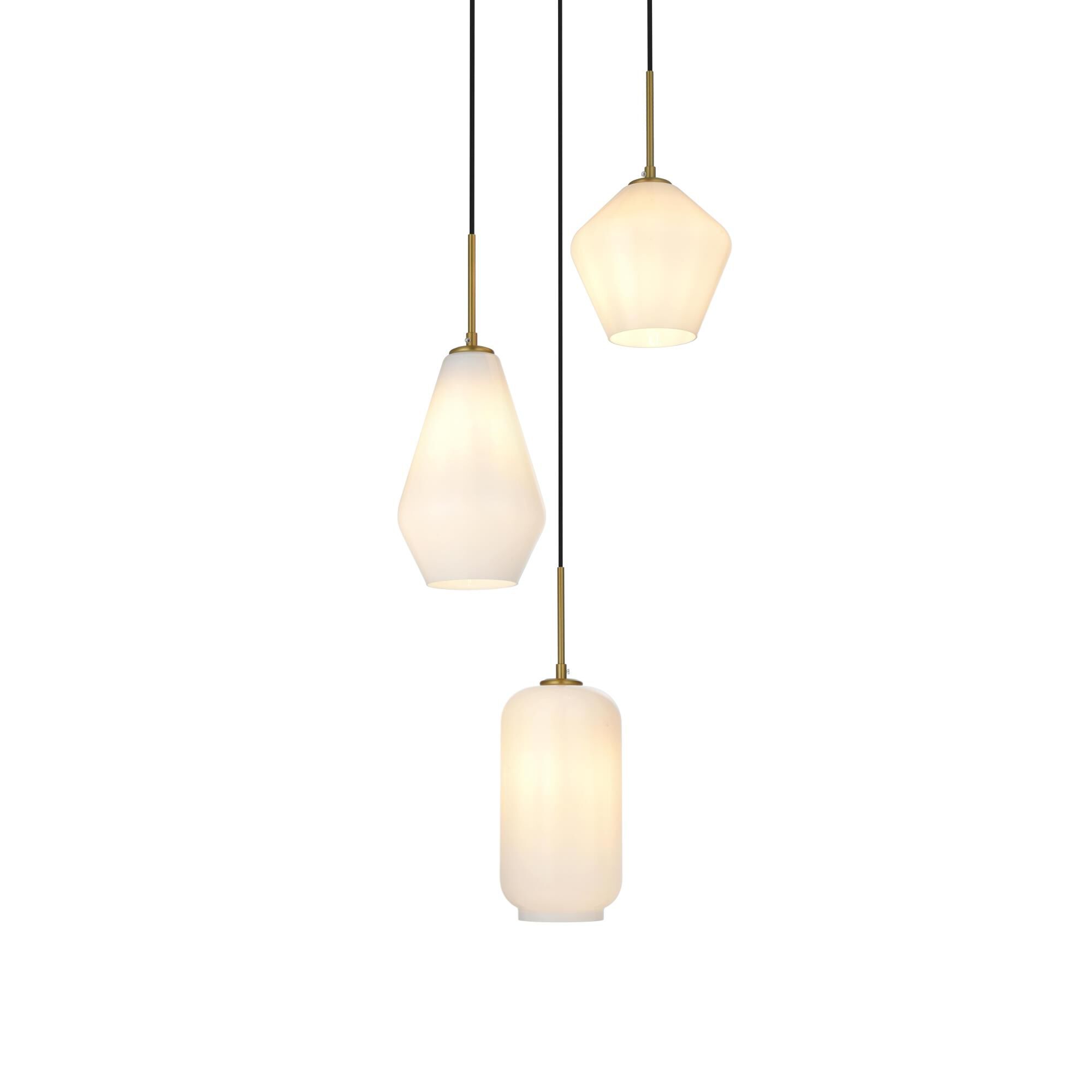 Shown in Satin Gold And Frosted White finish