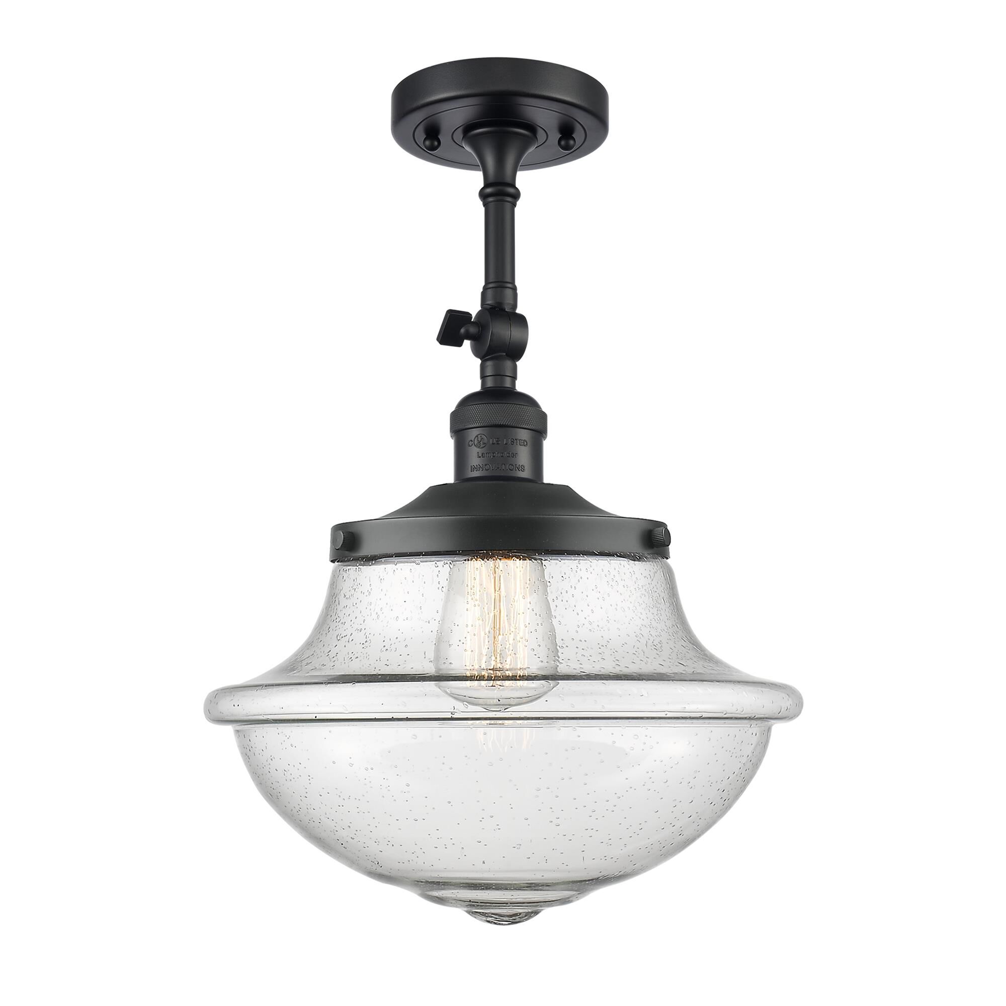 Shown in Matte Black finish and Seedy glass
