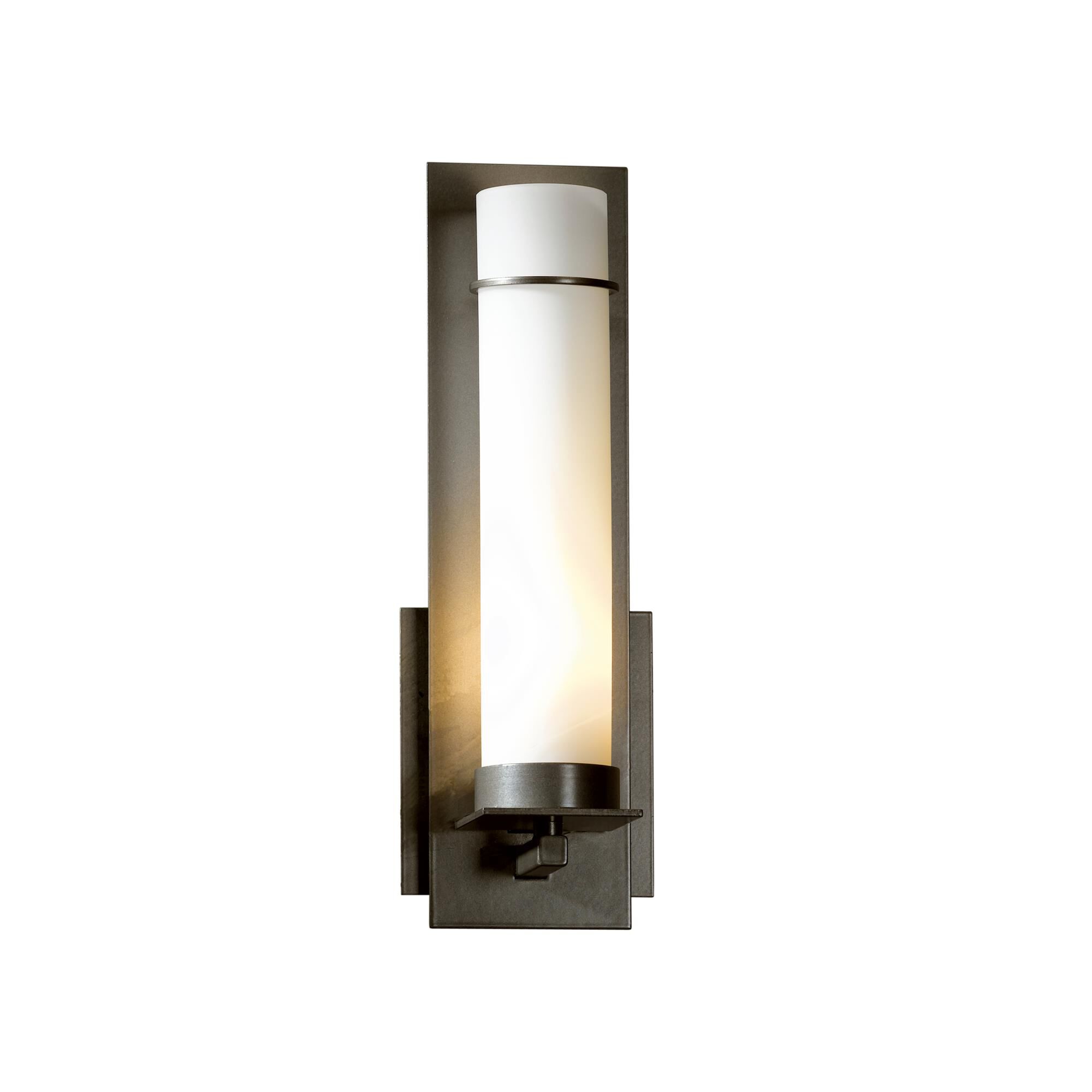 Shown in Dark Smoke finish and Opal  glass