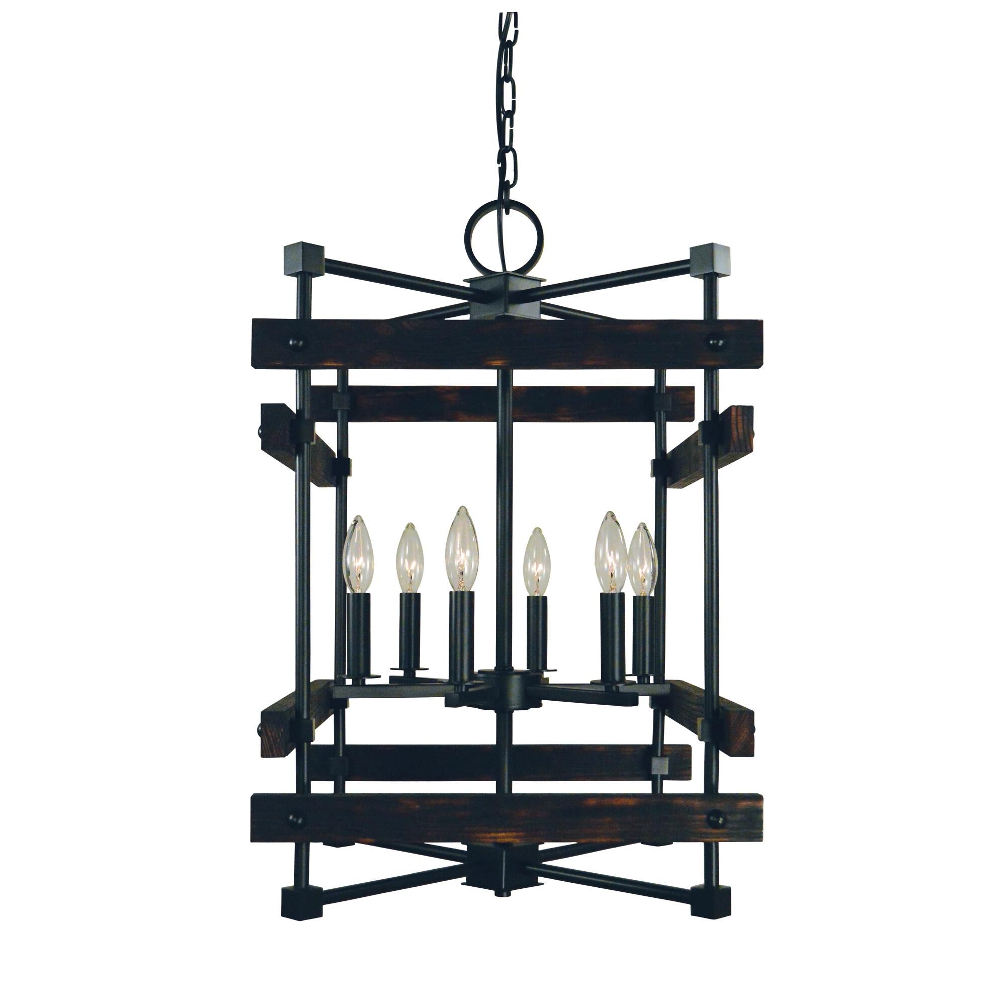 Rustic Chic 17 Inch Cage Pendant by Framburg