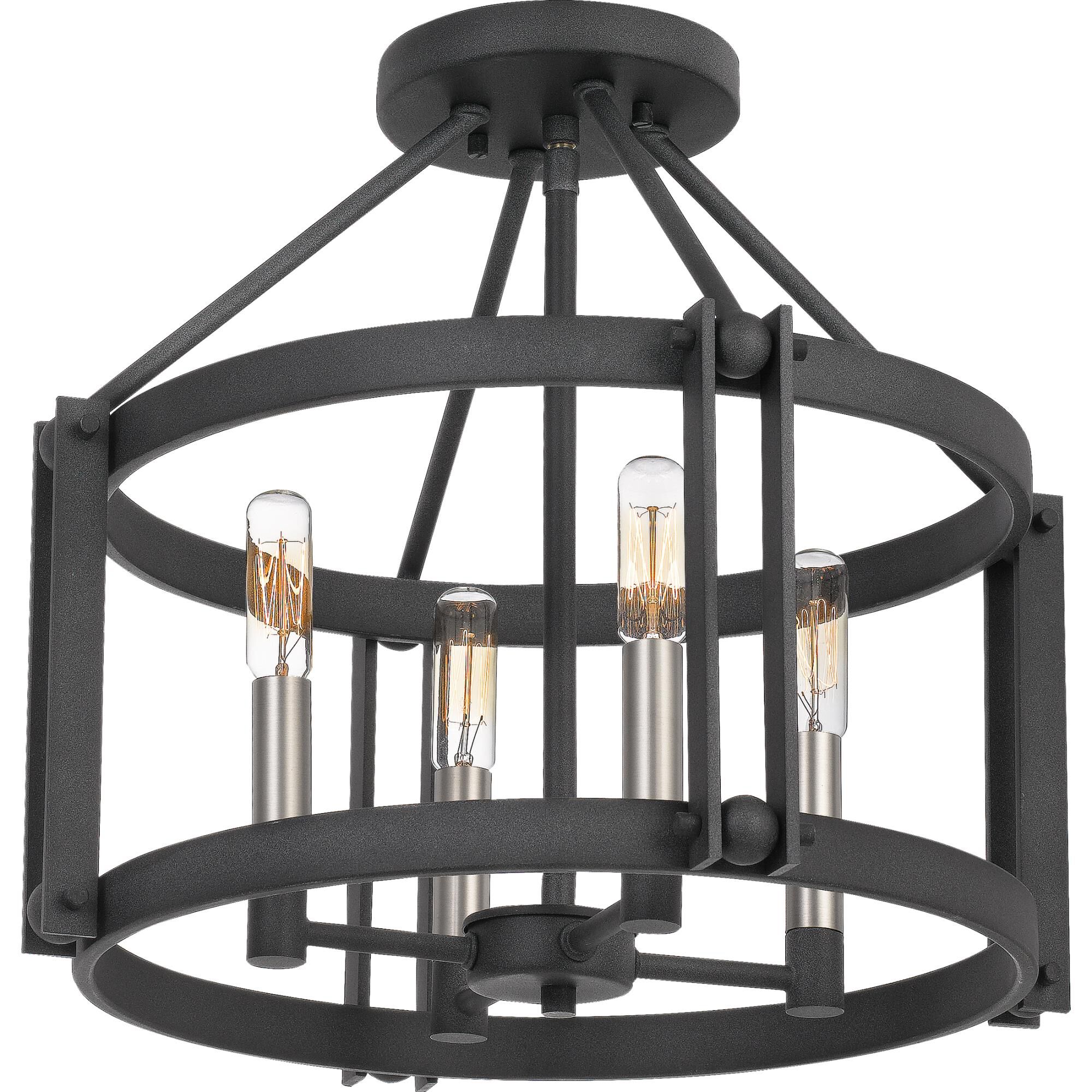 Victor 16 Inch 4 Light Semi Flush Mount by Quoizel