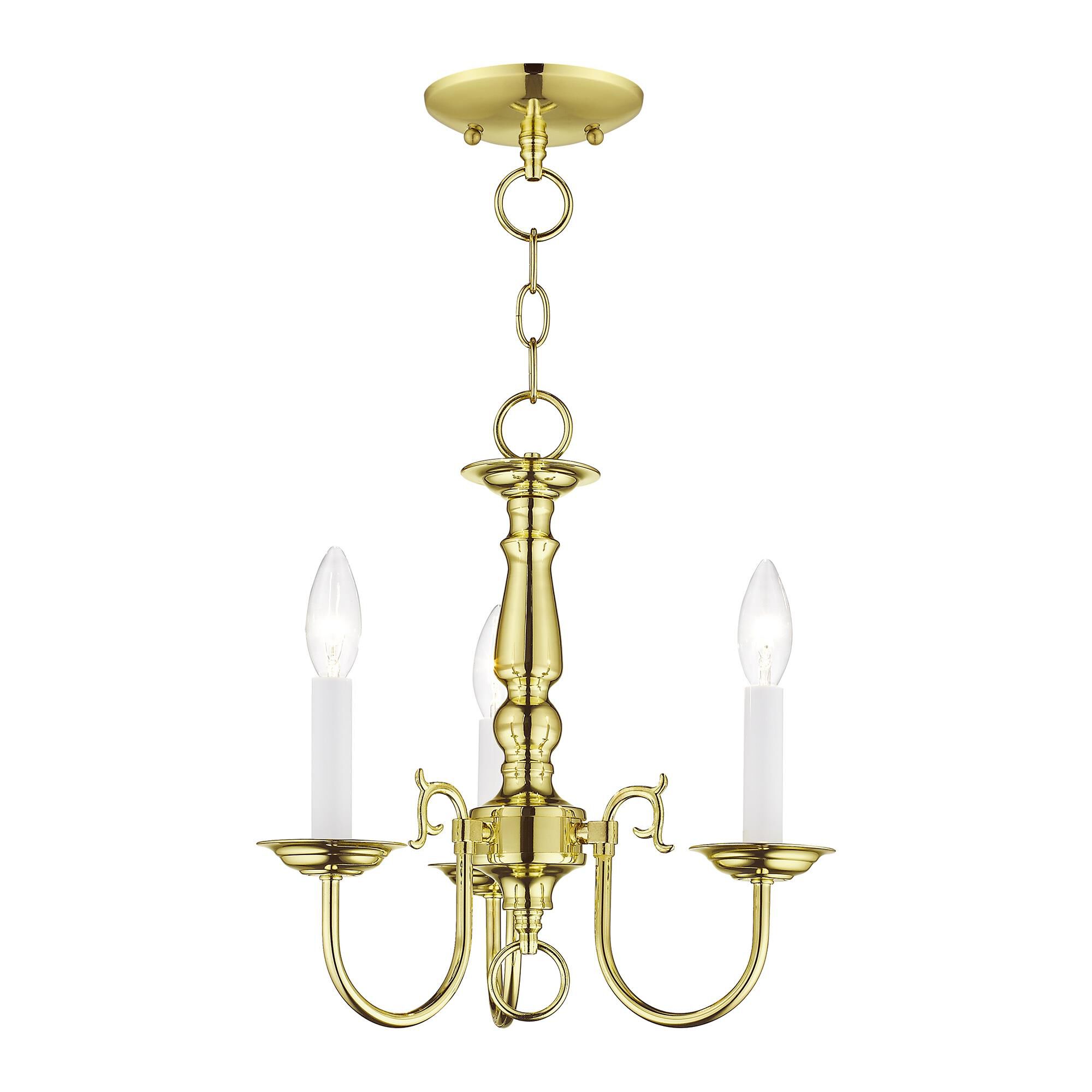 Williamsburgh 14 Inch 3 Light Mini Chandelier by Livex Lighting