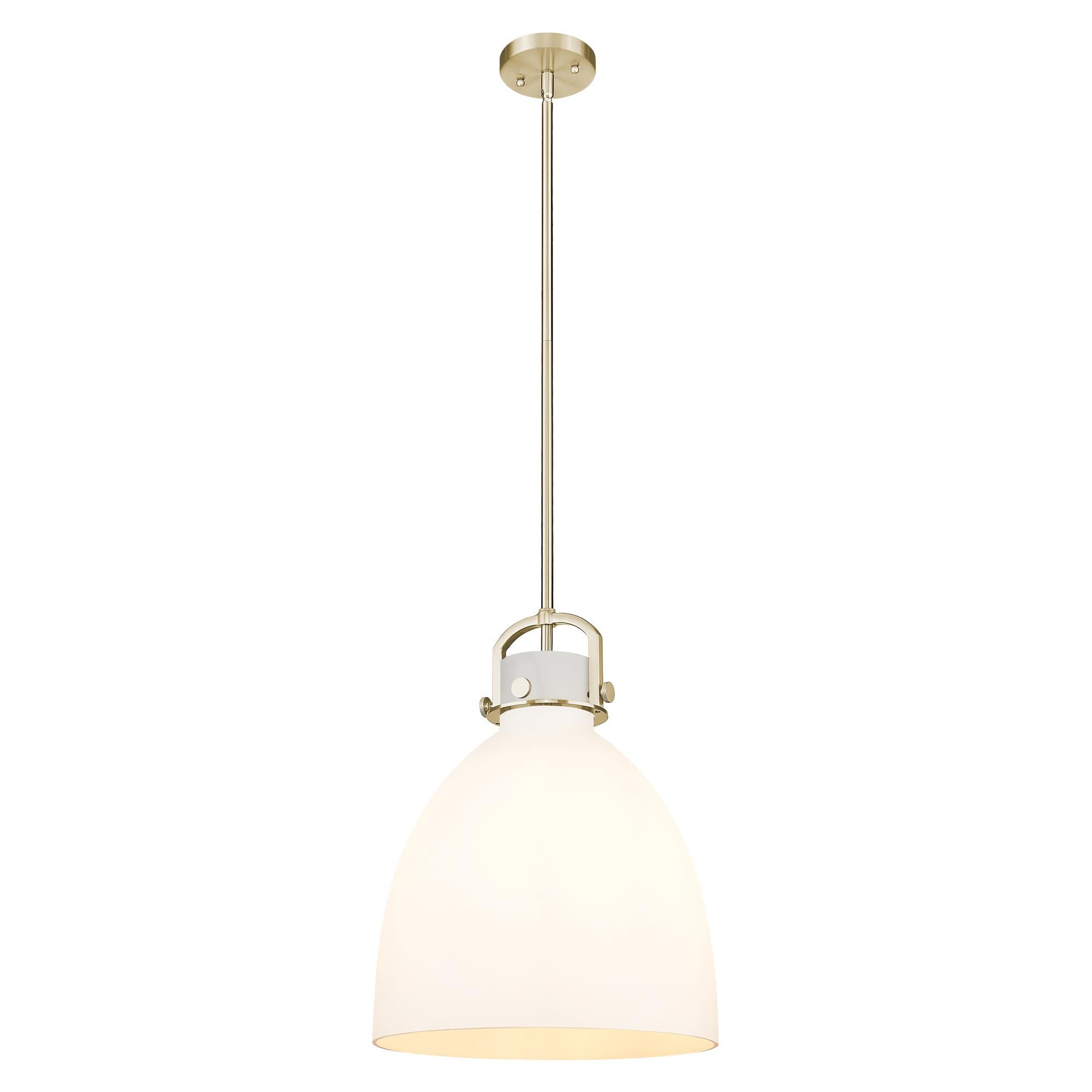 Shown in Champagne Bronze finish and White shade