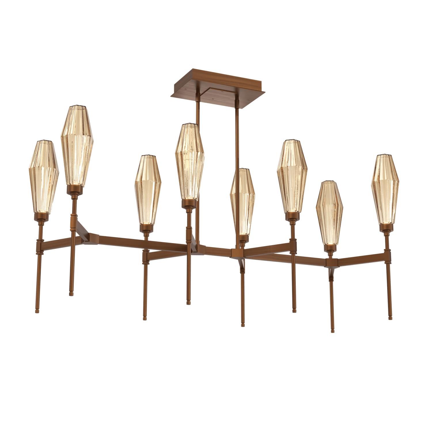 Shown in Burnished Brass finish and Bronze glass